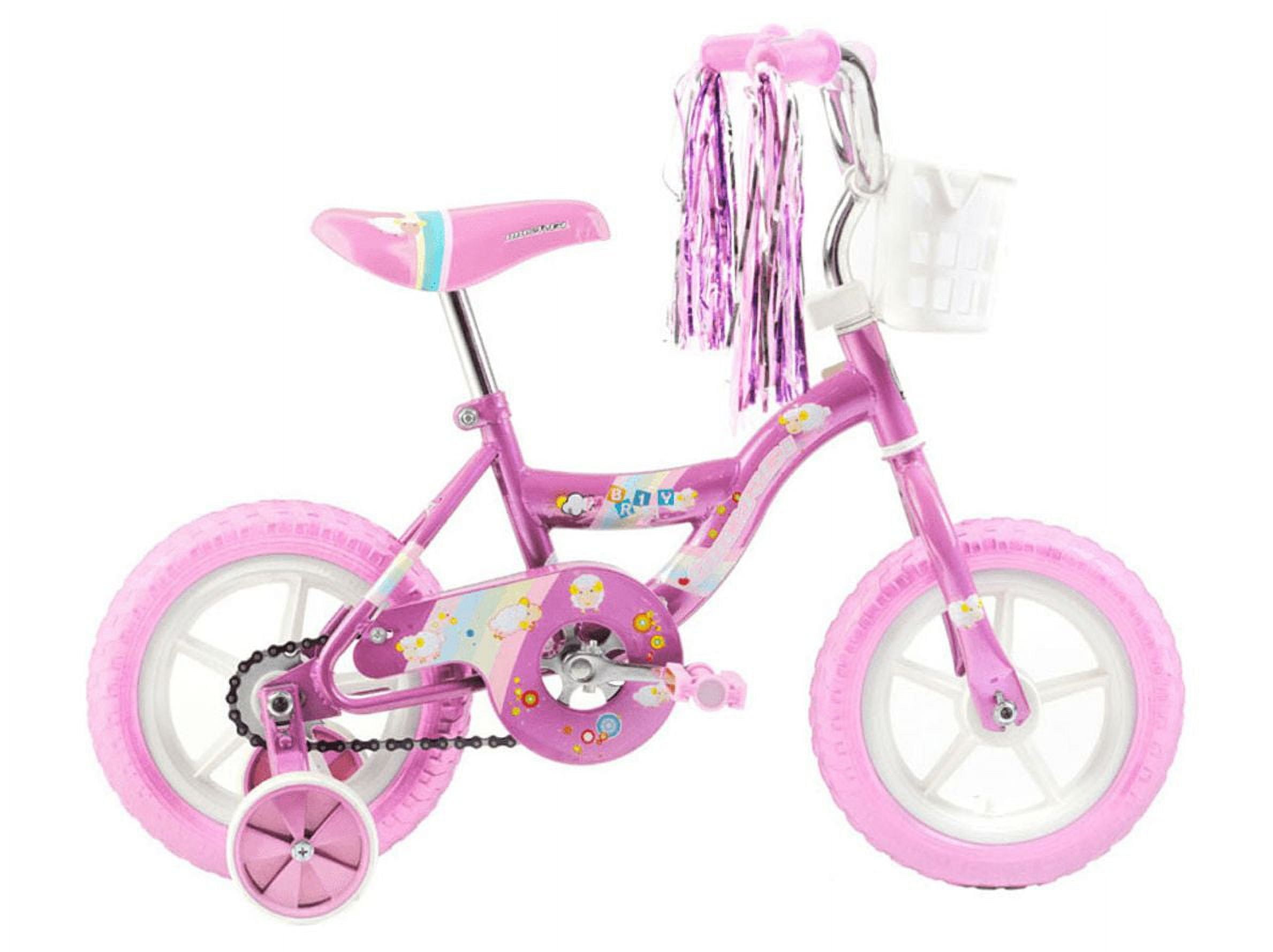 Wonder Wheels 12 In. Kid's Beginner Bicycle for 2-4 Years Old Boy's and Girl's with Foam Tire for Indoor Use No Brake, Pink - Image 6