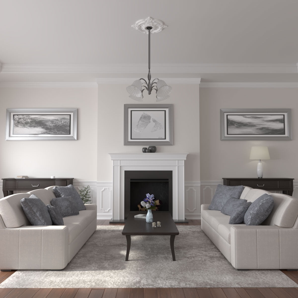 Ekena Millwork CM28BE Easy Installation Ceiling Medallion, Urethane Multicolor, 28" - Image 5