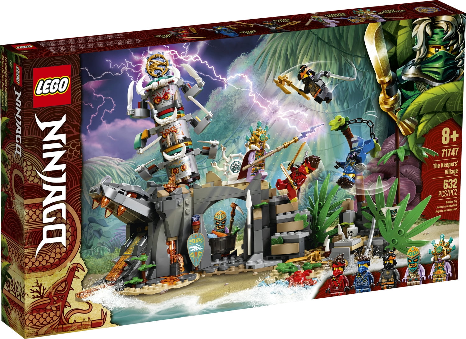 LEGO NINJAGO The Keepers’ Village 71747 Building Toy Ninja Playset (632 Pieces) - Image 2