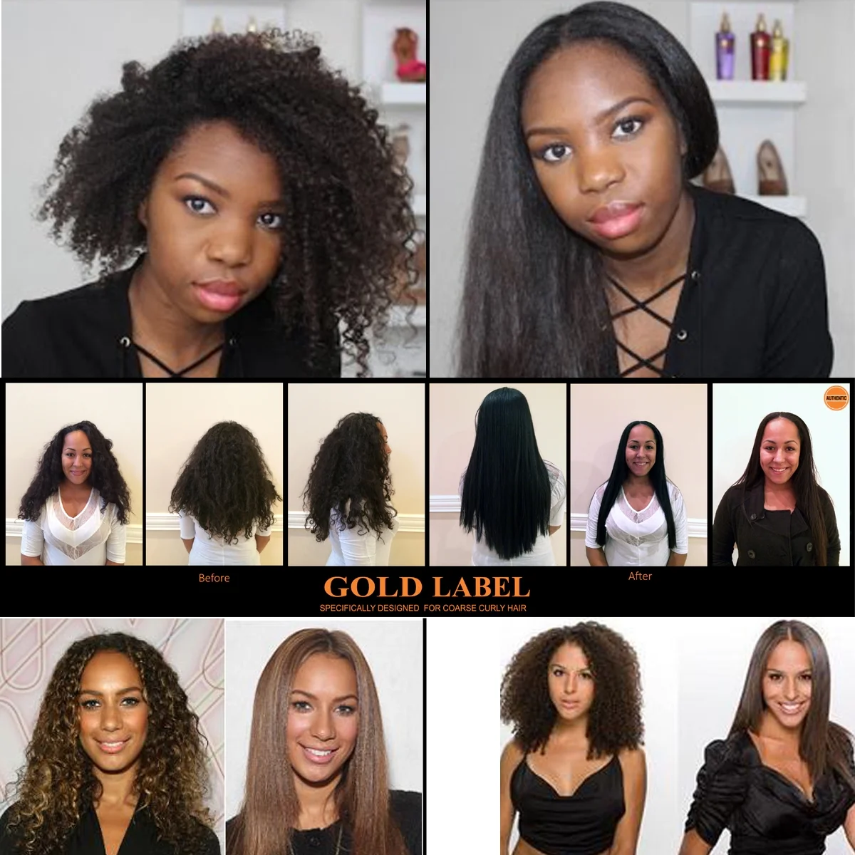 Keratin Research Gold Label LARGE SET Professional Keratin Hair Straightening Treatment Super Enhanced Formula Specifically Designed for Coarse Curly Black, African, Dominican and Brazilian Hair types - Image 2