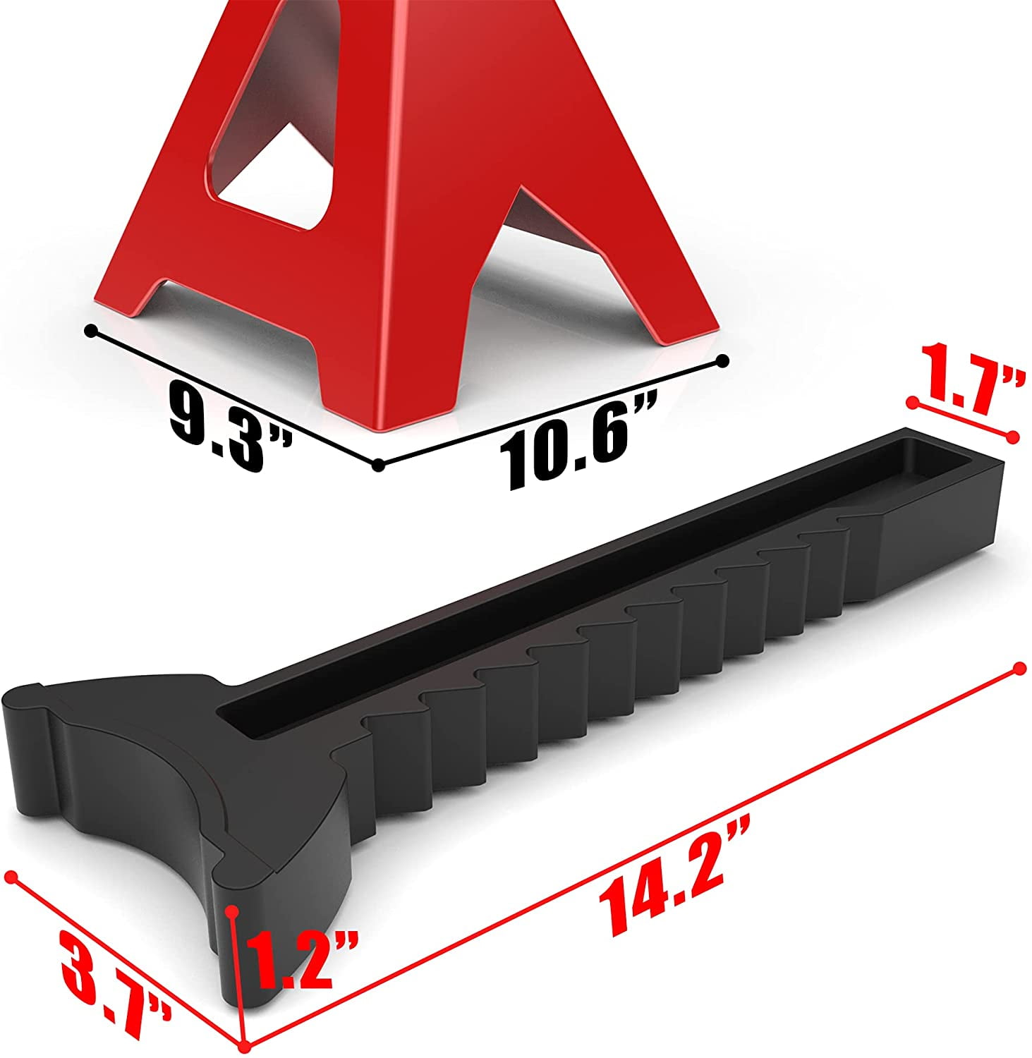 Torin BIG RED 6 Ton Double Locking 1 Pair Steel Jack Stands,DMT46002A - Image 2