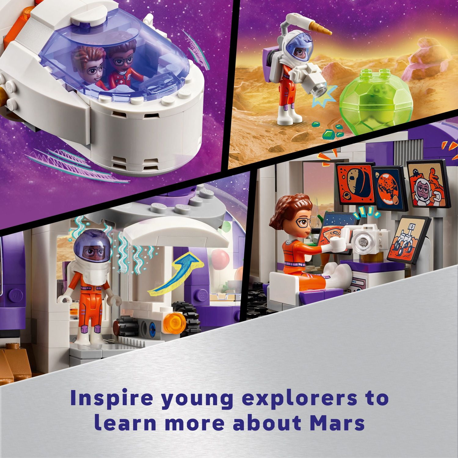 LEGO Friends Mars Space Base and Rocket Set, Science Toy for Pretend Play with 3 Mini-Dolls and Spaceship Toy, Gift for Girls, Boys and Kids Ages 8 and Up who Love Tech and Outer Space Toys, 42605 - Image 5