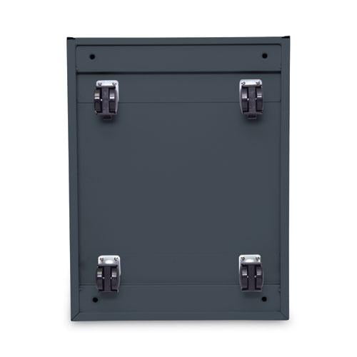 Alera ALEPAFFCH 14.96 in. x 19.29 in. x 27.75 in. 2 Legal/Letter-Size File Drawers Left or Right File Pedestal - Charcoal - Image 4