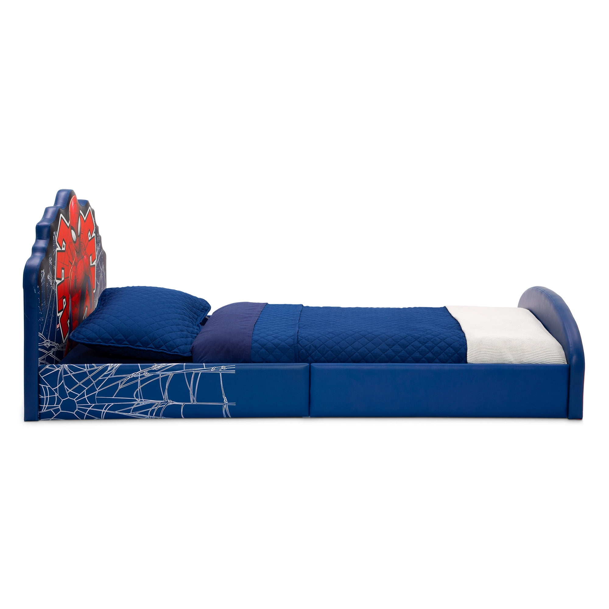 Marvel Spider-Man Upholstered Twin Bed by Delta Children, Red/Blue - Image 3