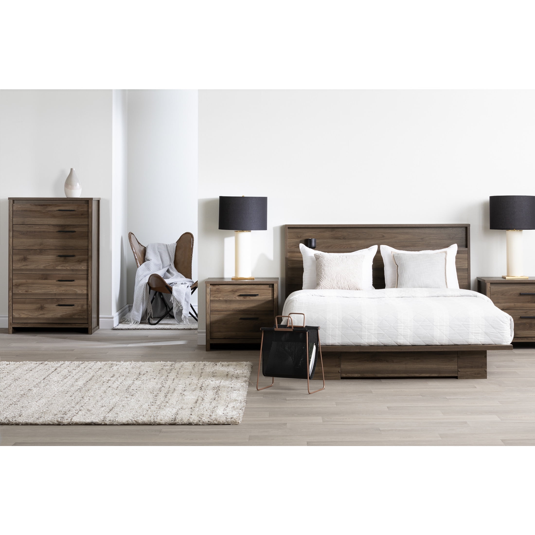 South Shore Tao Contemporary 5-Drawers Dresser Natural Walnut - Image 7