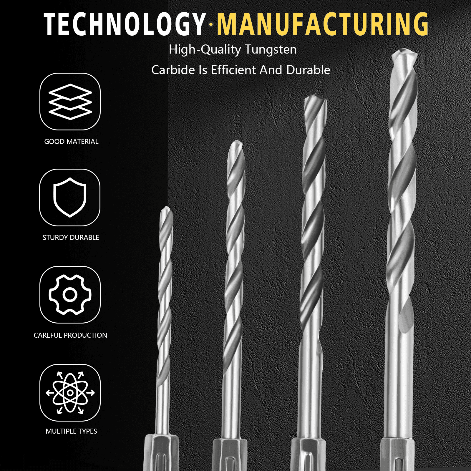 21V Cordless Impact Wrench with 2 Batteries,Brushless Motor 1/2" Impact Drill,Impact Gun Max Torque 280 ft lbs (380N.m),30Pcs Tool Set for Home,Yellow - Image 7