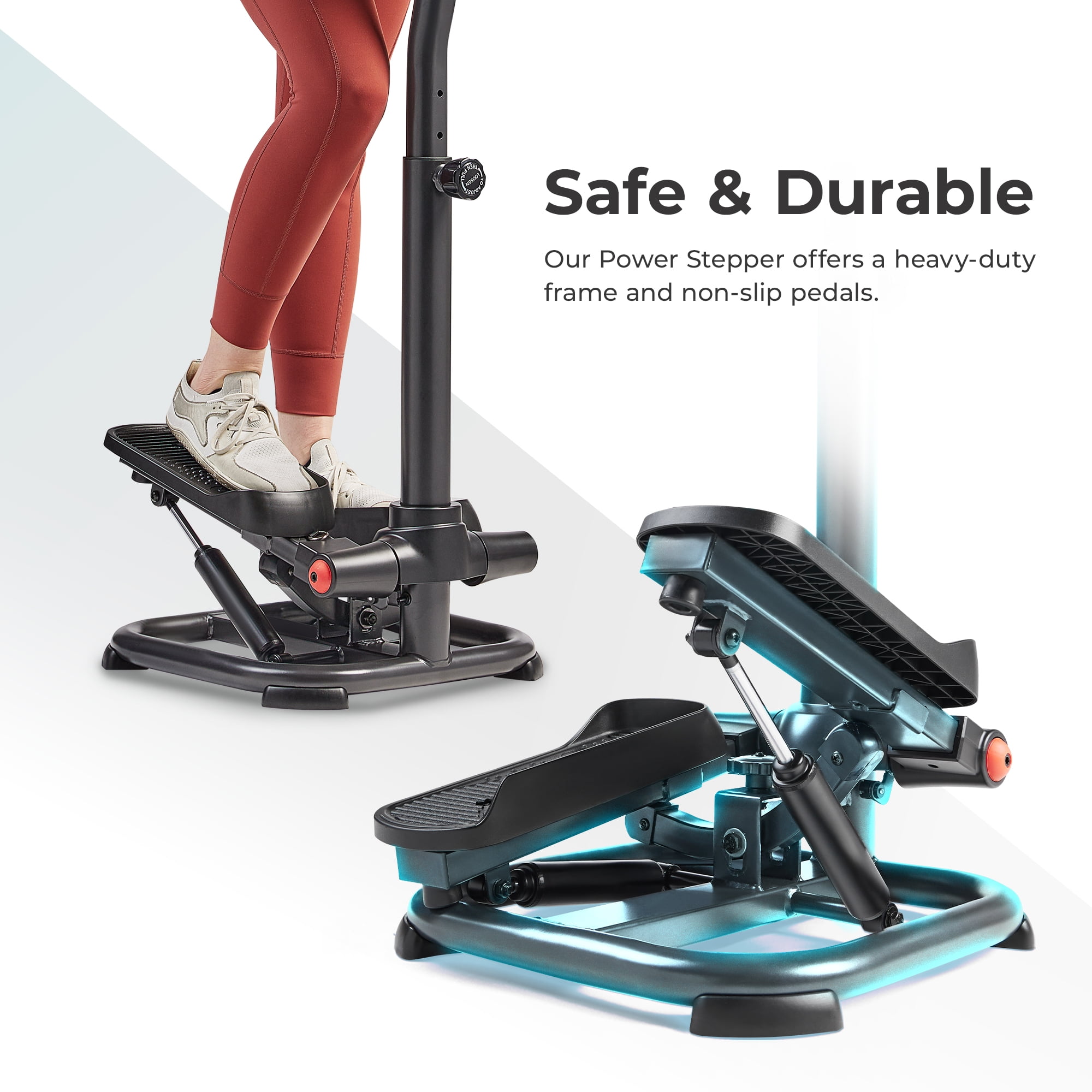 Sunny Health & Fitness Smart Duo Function Premium Power Stepper Machine, 330 LB Capacity with SunnyFit® App - Image 4