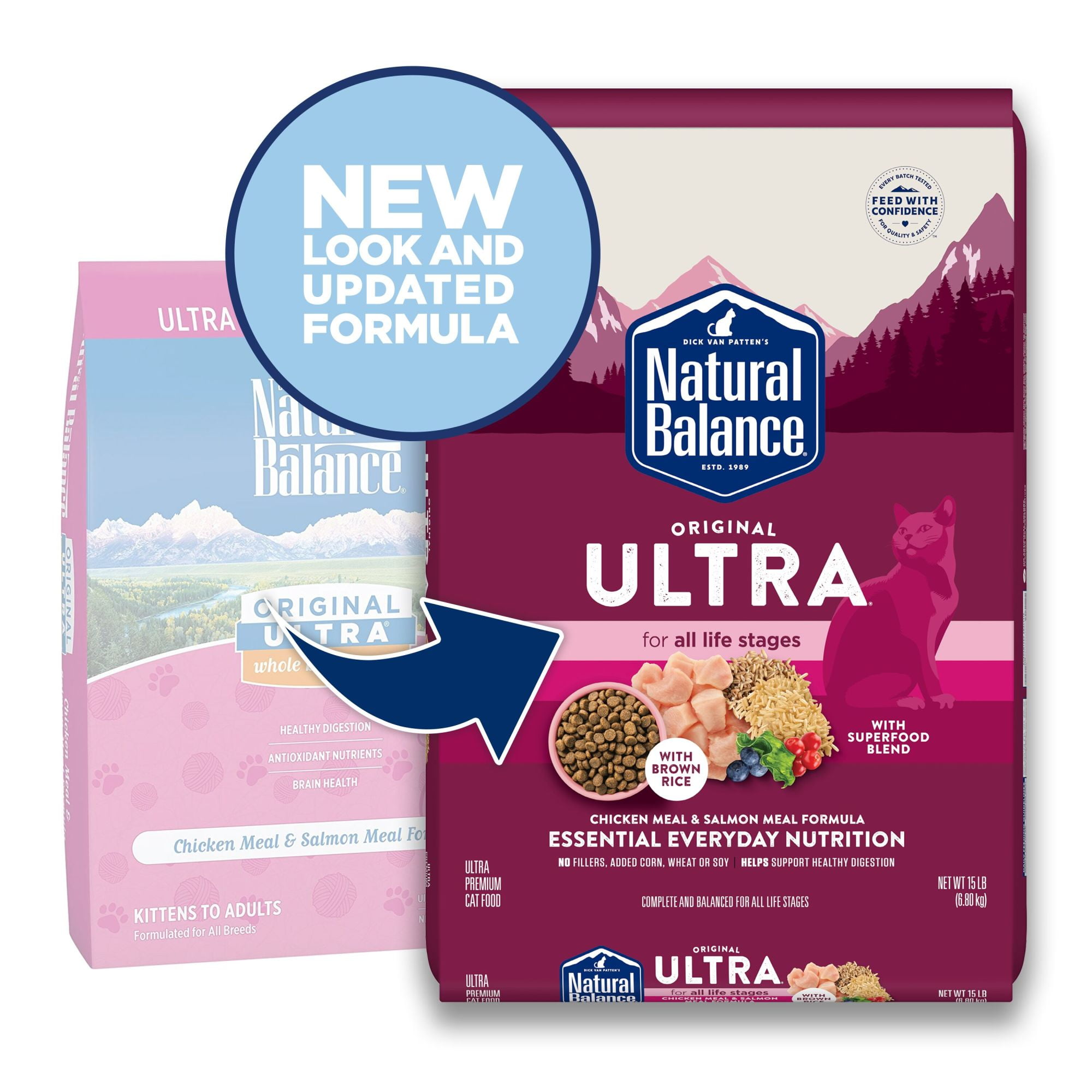 Natural Balance Original Ultra Chicken Meal & Salmon Meal Formula Dry Cat Food, 15 Pounds - Image 5