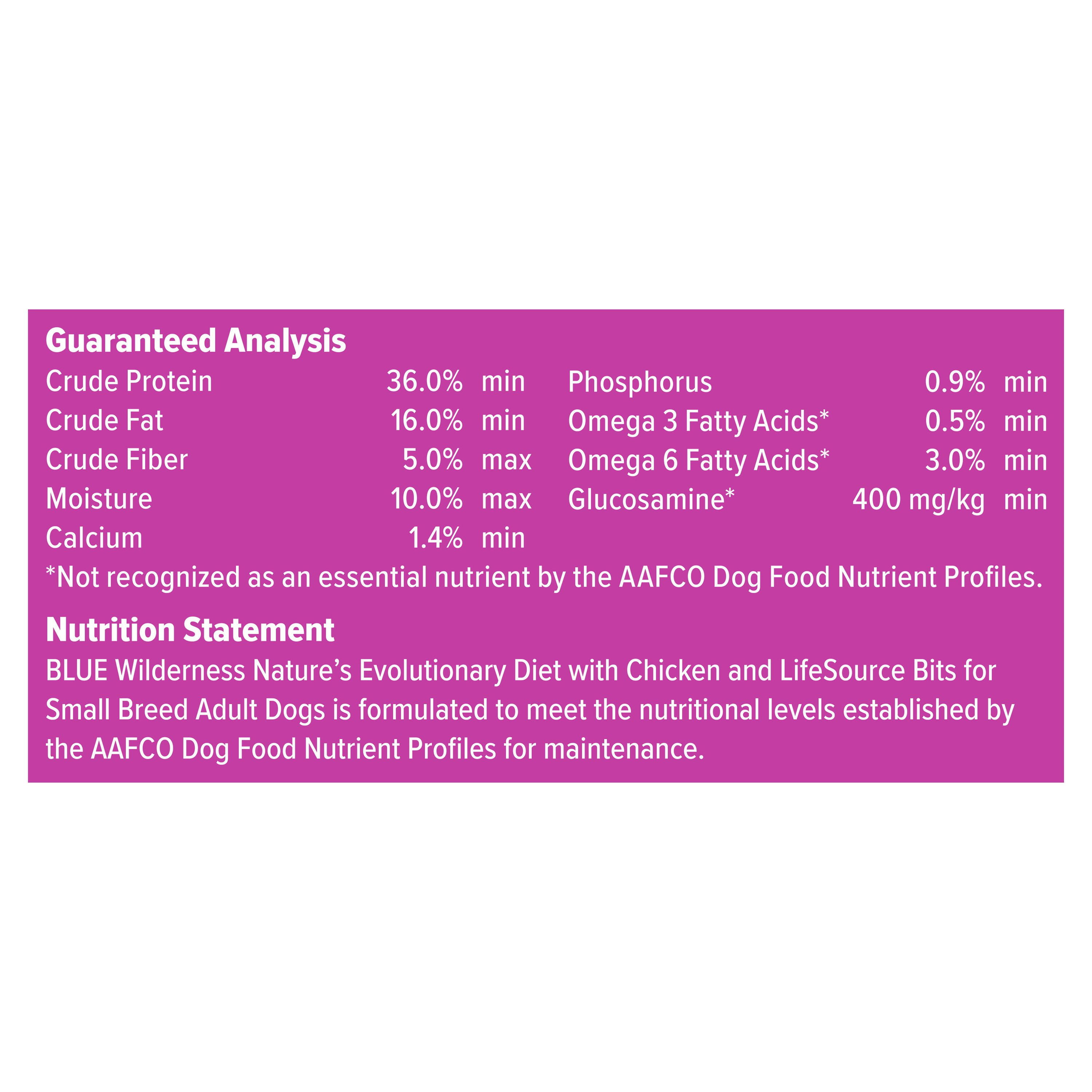 Blue Buffalo Wilderness High Protein Small Breed Chicken Dry Dog Food for Adult Dogs, Grain-Free, 11 lb. Bag - Image 7