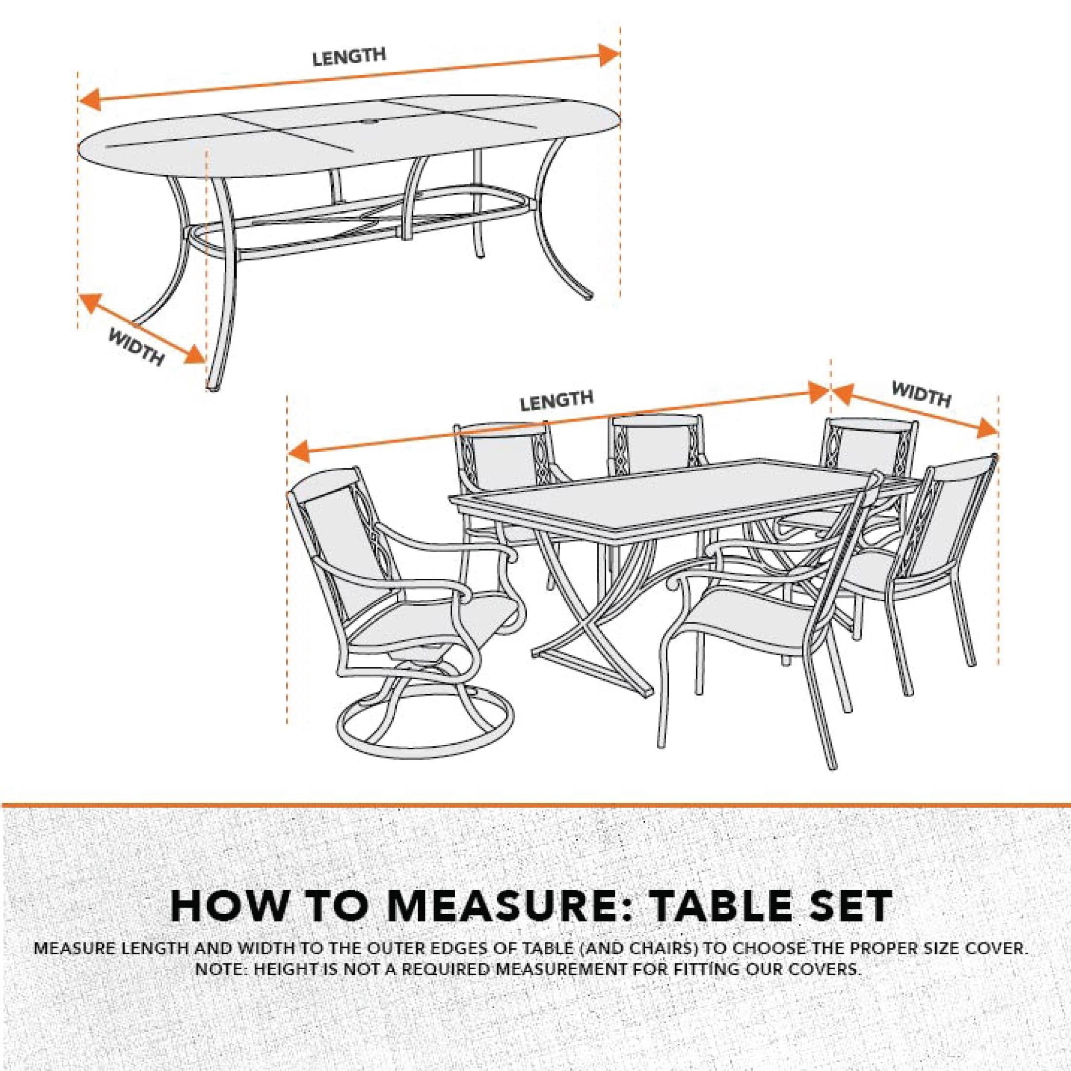 Modern Leisure Monterey Outdoor Patio Bar Table & Chair Set Cover, 66"L x 64"W x 34"H, Beige - Image 2