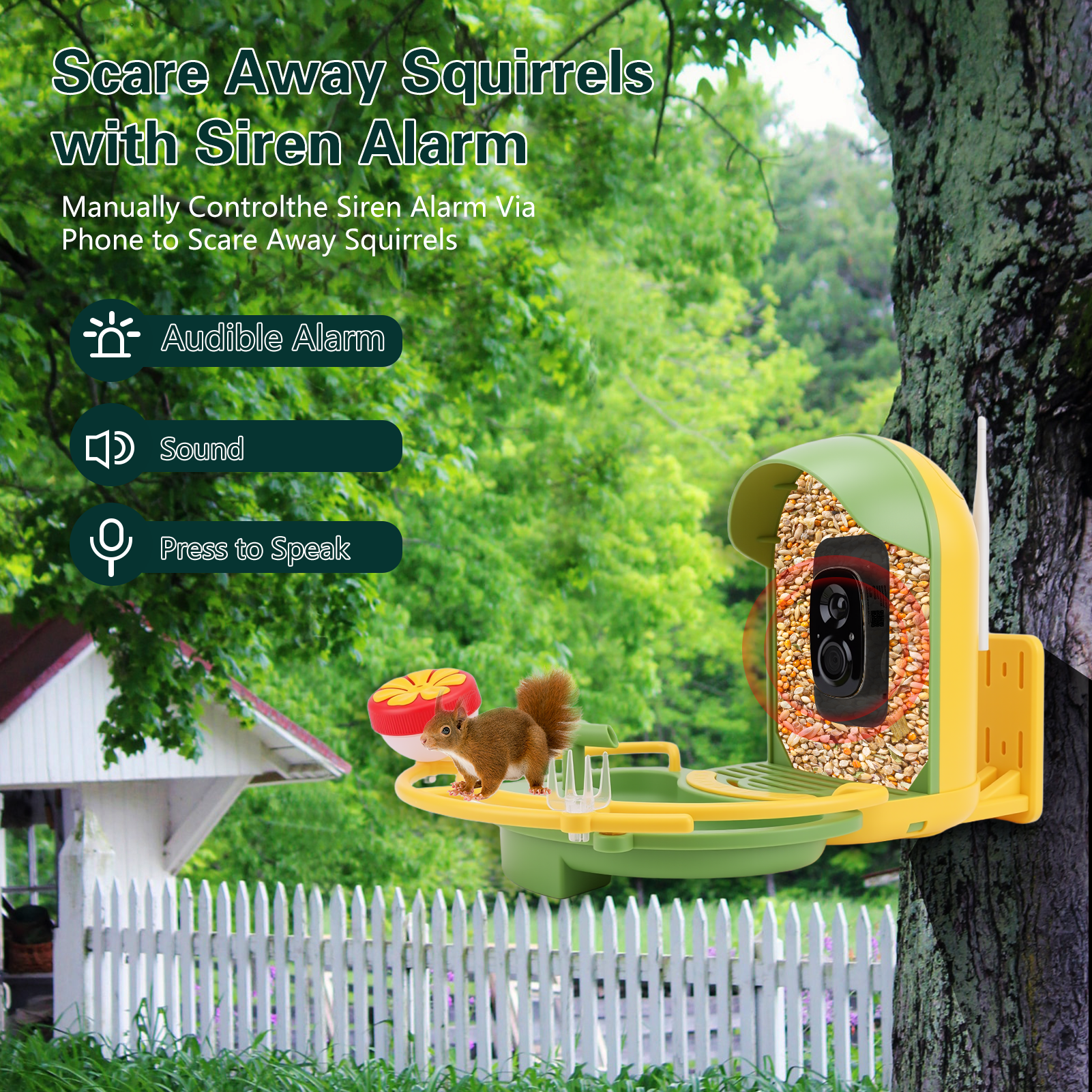 Smart Bird Feeder with Camera & Bird Bath,Bird Watching Camera with Motion Detection & Solar Panel,Waterproof, 2K Live View,Ideal Present for Bird Lover,Yellow - Image 9