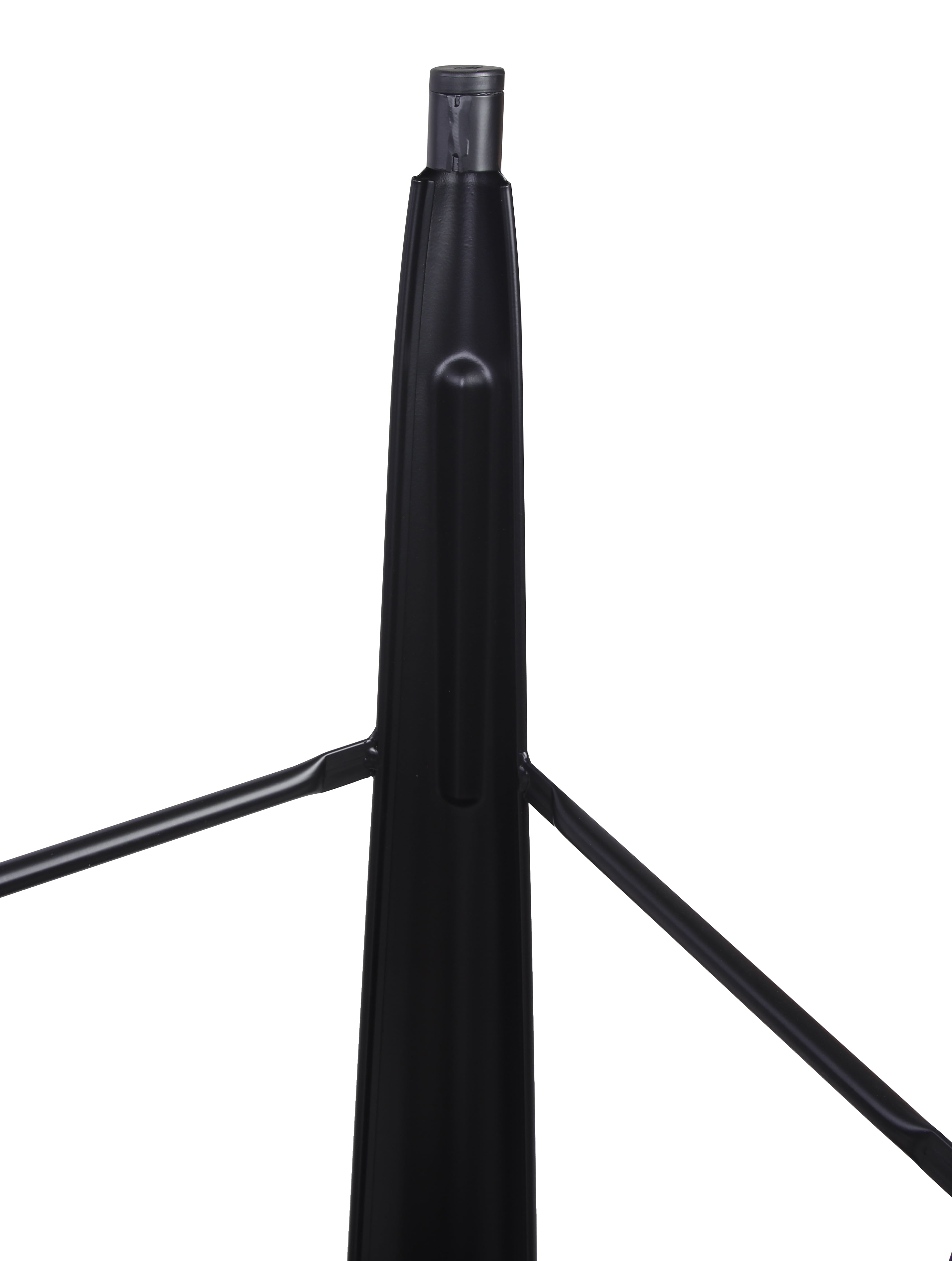 GIA Design Group 30 Inch Bar Height Backless Metal Stool with Wood Seat, Black - Image 5