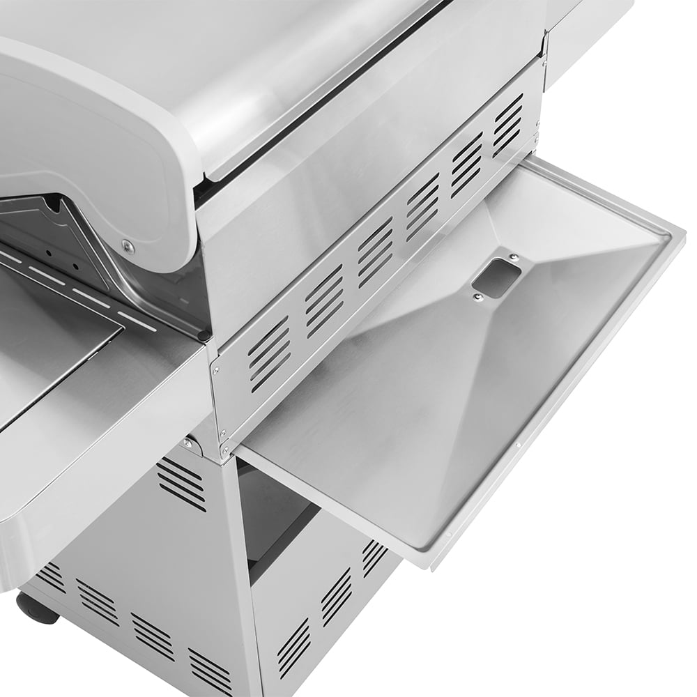 Monument Grills 4 Burner Dual Fuel Gas Grill with Stainless Steel Cabinet, Side Burner, Clear View Lid and LED Controls, 60,000 BTU - Image 14