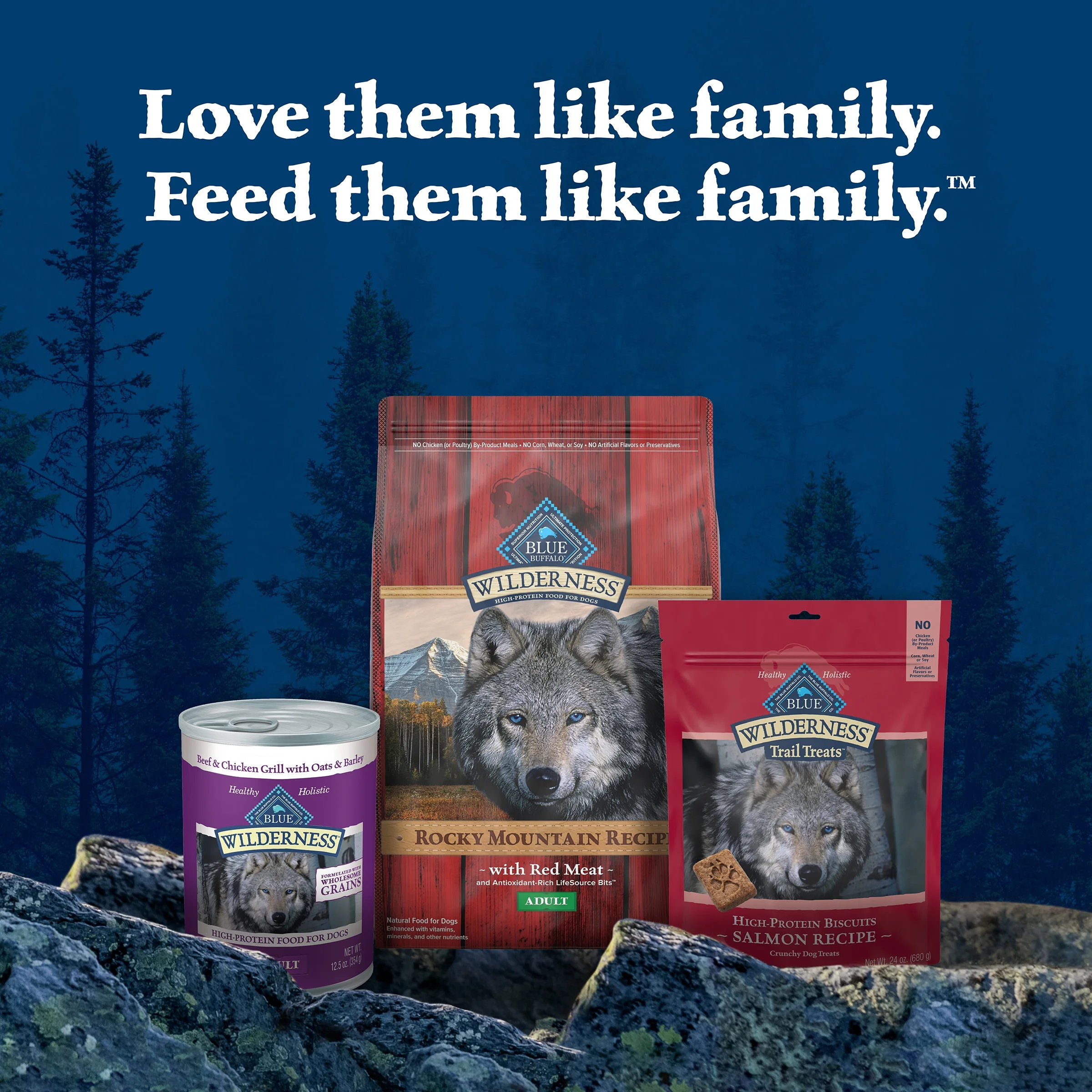 Blue Buffalo Wilderness Rocky Mountain Recipe High Protein Large Breed Adult Dry Dog Food, Natural Ingredients Plus Wholesome Grains, Red Meat, 22 lb. Bag - Image 10