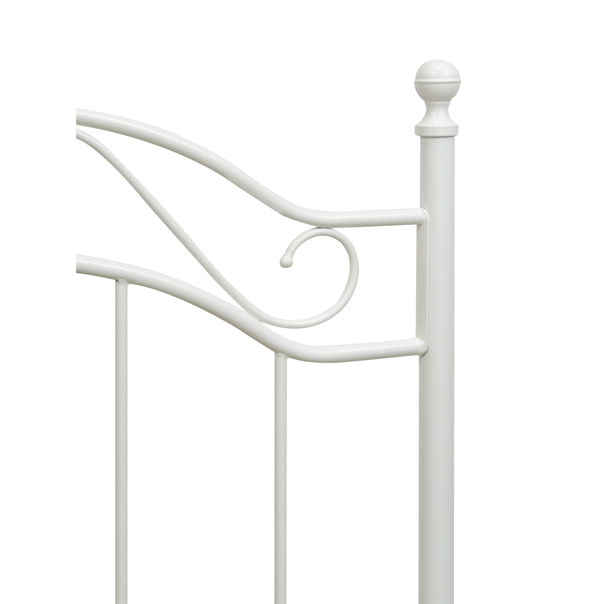 DHP Traditional Metal Bed Frame with Headboard and Footboard, Twin, White - Image 12