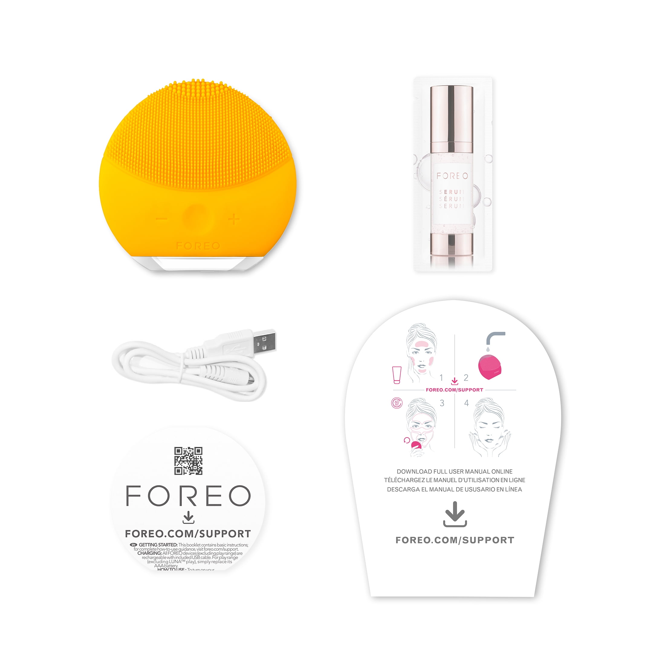 FOREO LUNA Mini 2 Facial Cleansing Brush for All Skin Types with Gentle Exfoliation and Sonic Cleansing, Sunflower Yello - Image 7