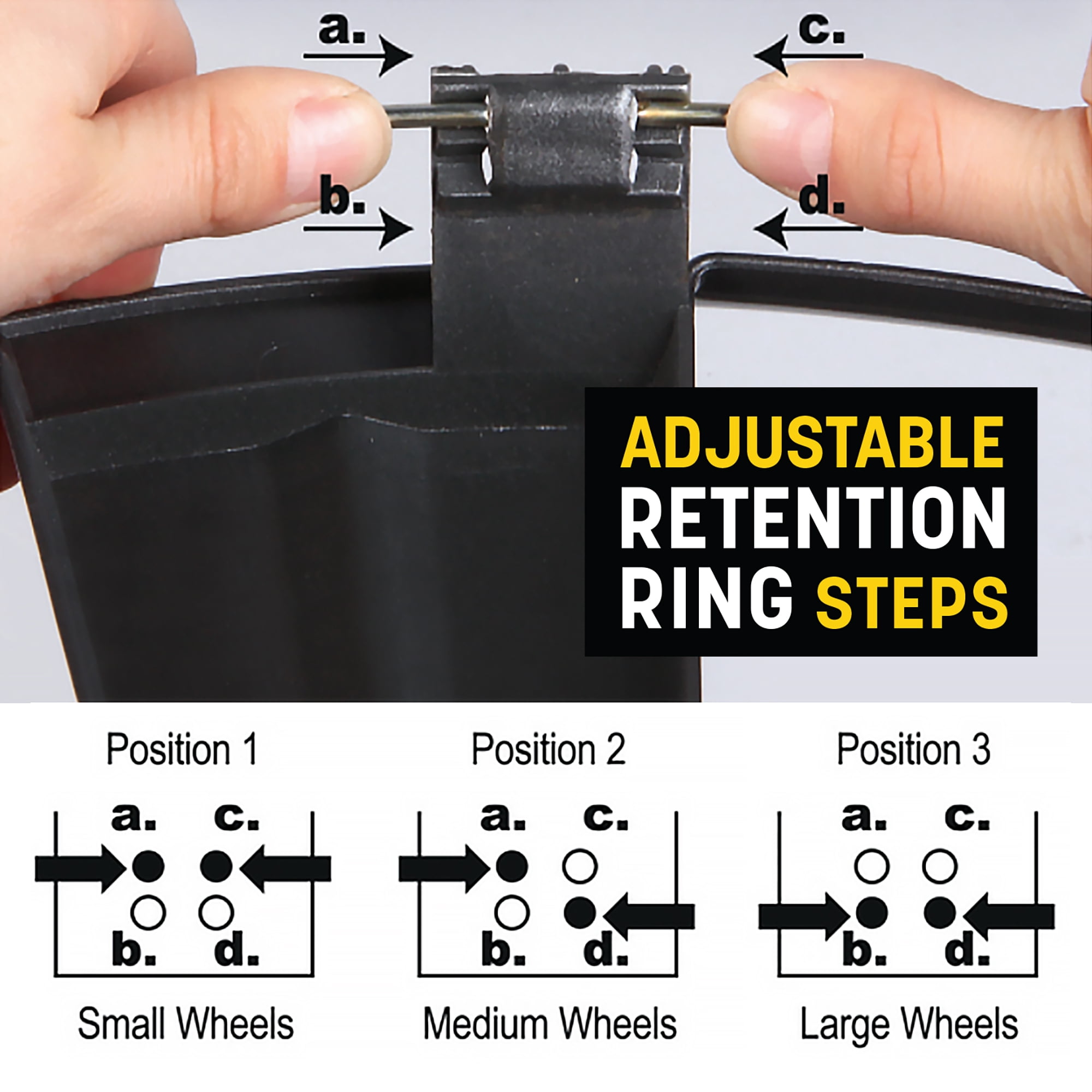 Pilot WH522-16C-B Universal Fit Black and Chrome 16 Inch Wheel Covers - Set of 4 - Image 3