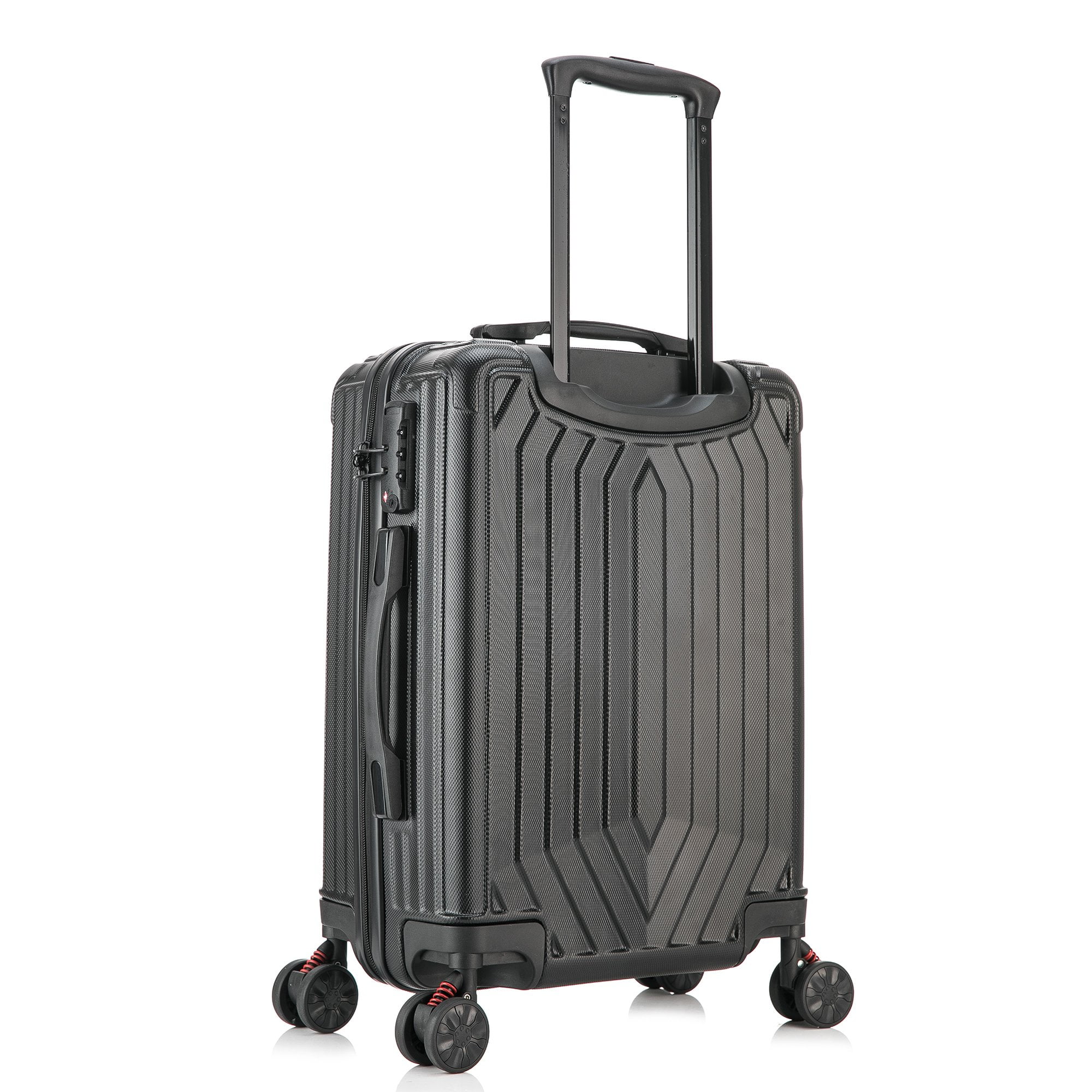 Dukap 20” Unisex Hardside Spinner Luggage, Black - Image 3