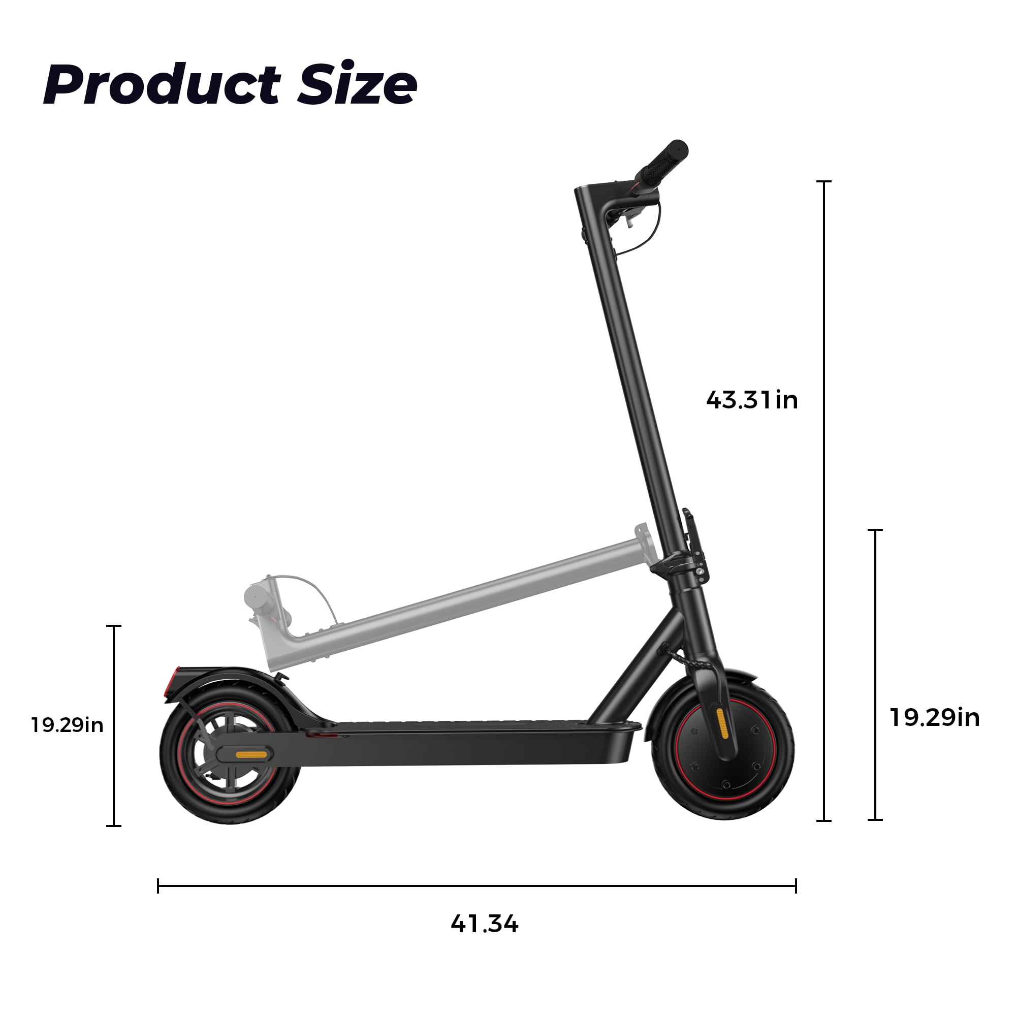 iScooter Electric Scooter for Adults, 21 Miles Max Range with 18 MPH Top, 350W Foldable Commuting Electric Scooter with 3 Speed & Cruise Control Escooter for Teens - Image 8