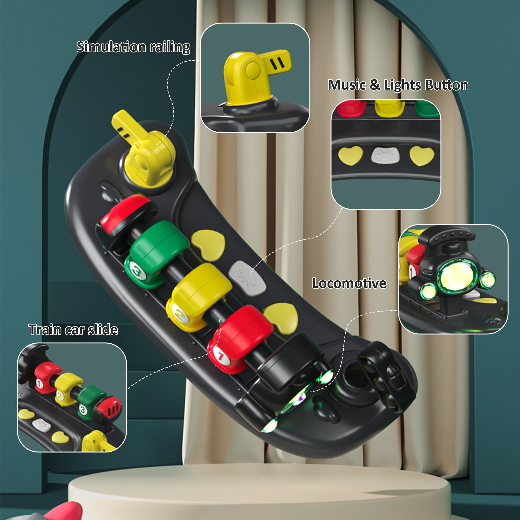 Loewten Baby Walker, 3 in 1 Music and Lights Toddler Jumper, Music Bouncer Walkers for Boys Girls Babies 6-18 Months, Red - Image 4