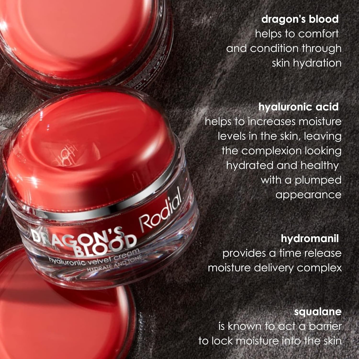 Rodial Dragons Blood Hyaluronic Velvet Facial Cream 50ml - Image 5