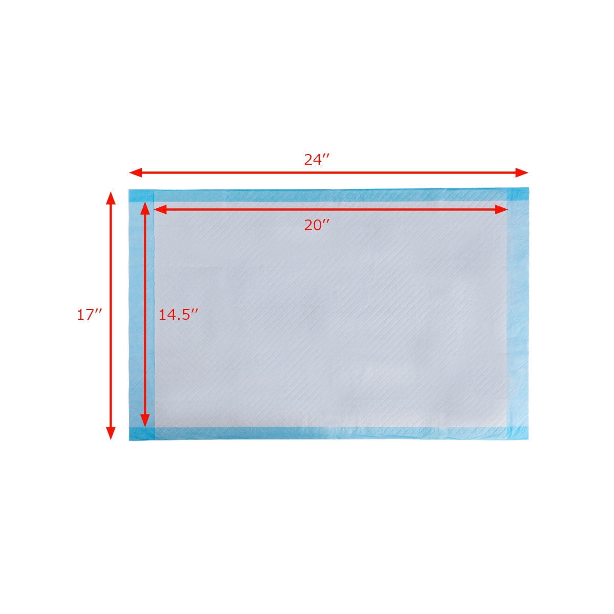 Costway 300 PCS 17'' X 24'' Puppy Pet Pads Dog Cat Wee Pee Piddle Pad Training Underpads - Image 8