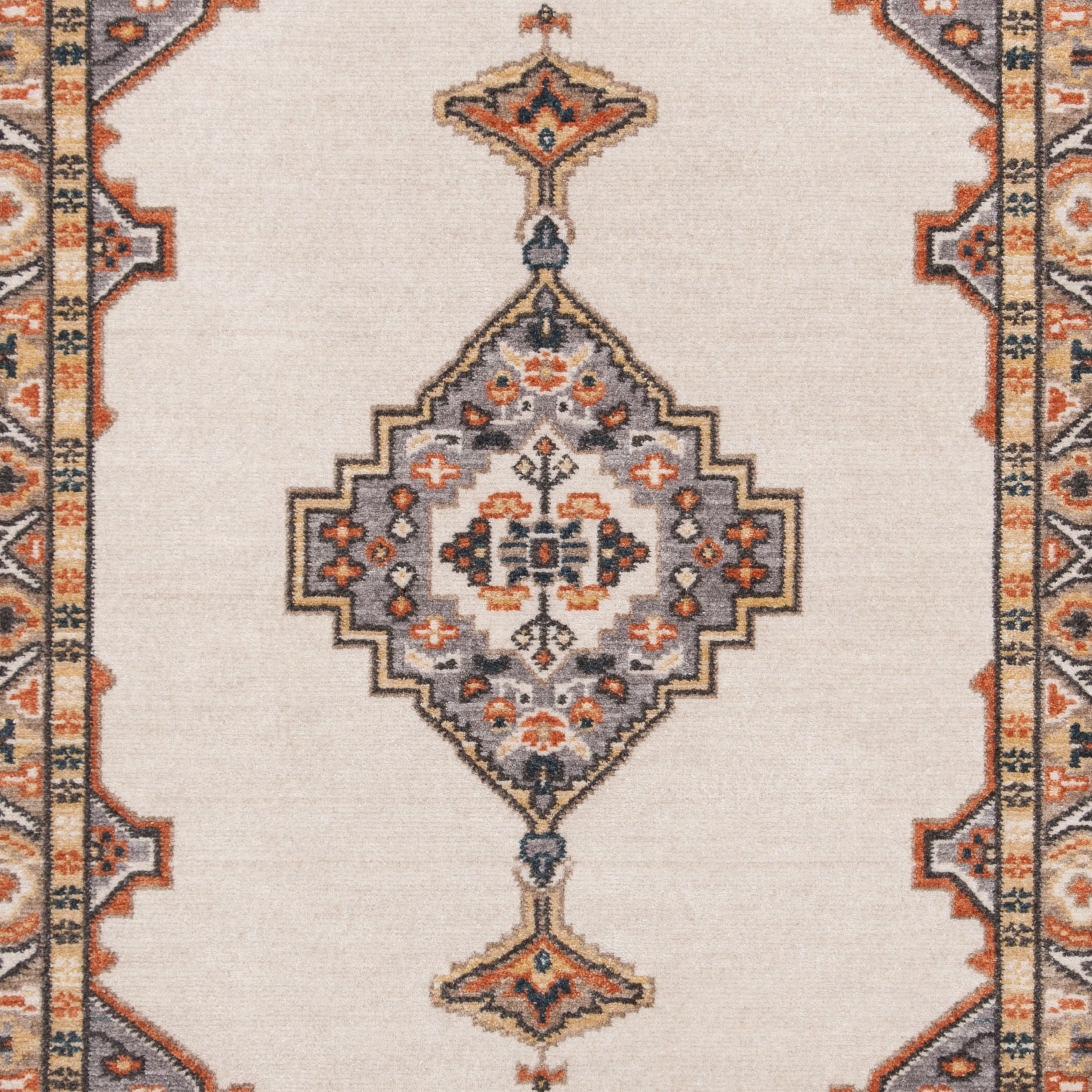 SAFAVIEH Farmhouse Arline Southwestern Area Rug, Grey/Cream, 5'1" x 7'3" - Image 7