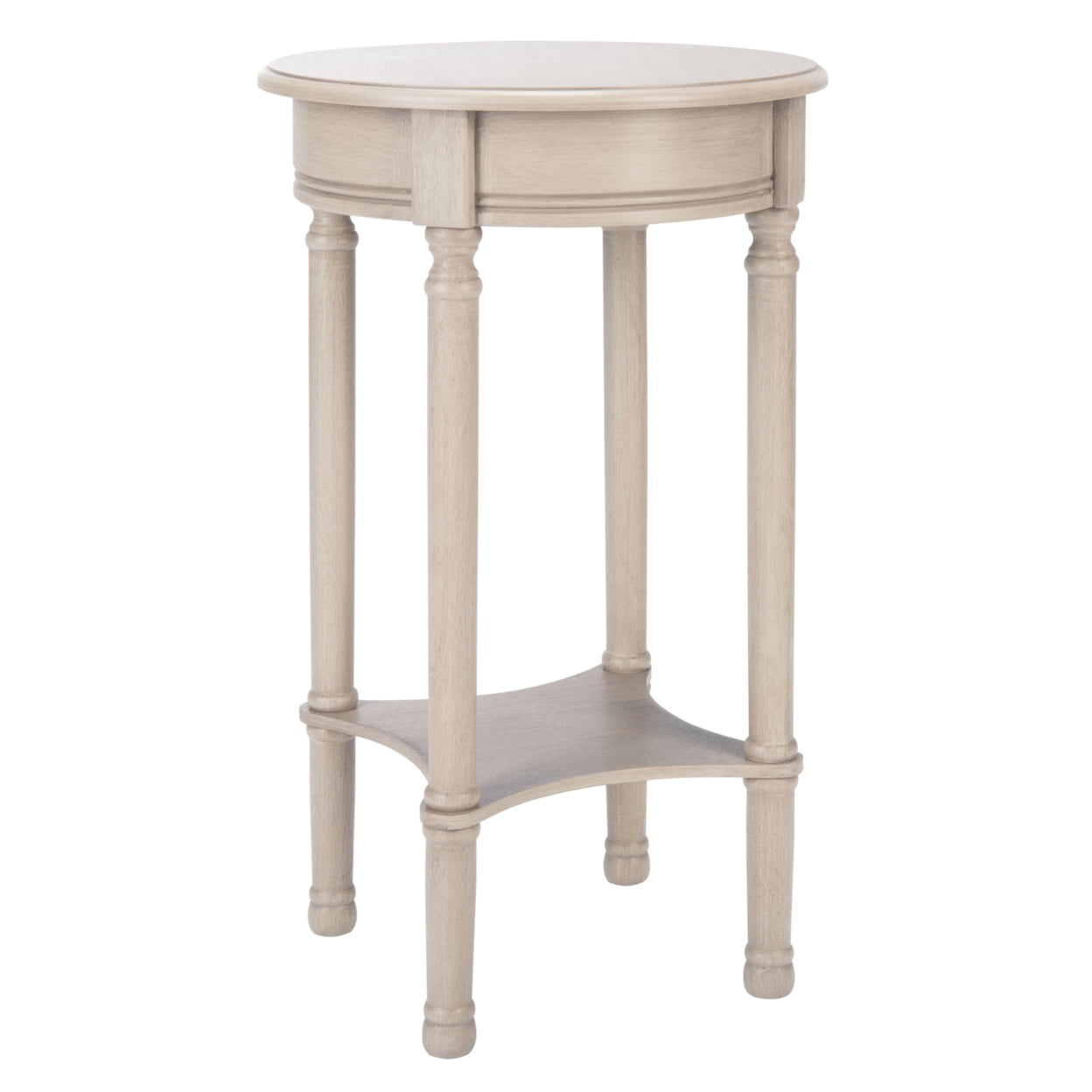 SAFAVIEH Tinsley Solid Rustic Round Accent Table, Greige - Image 6