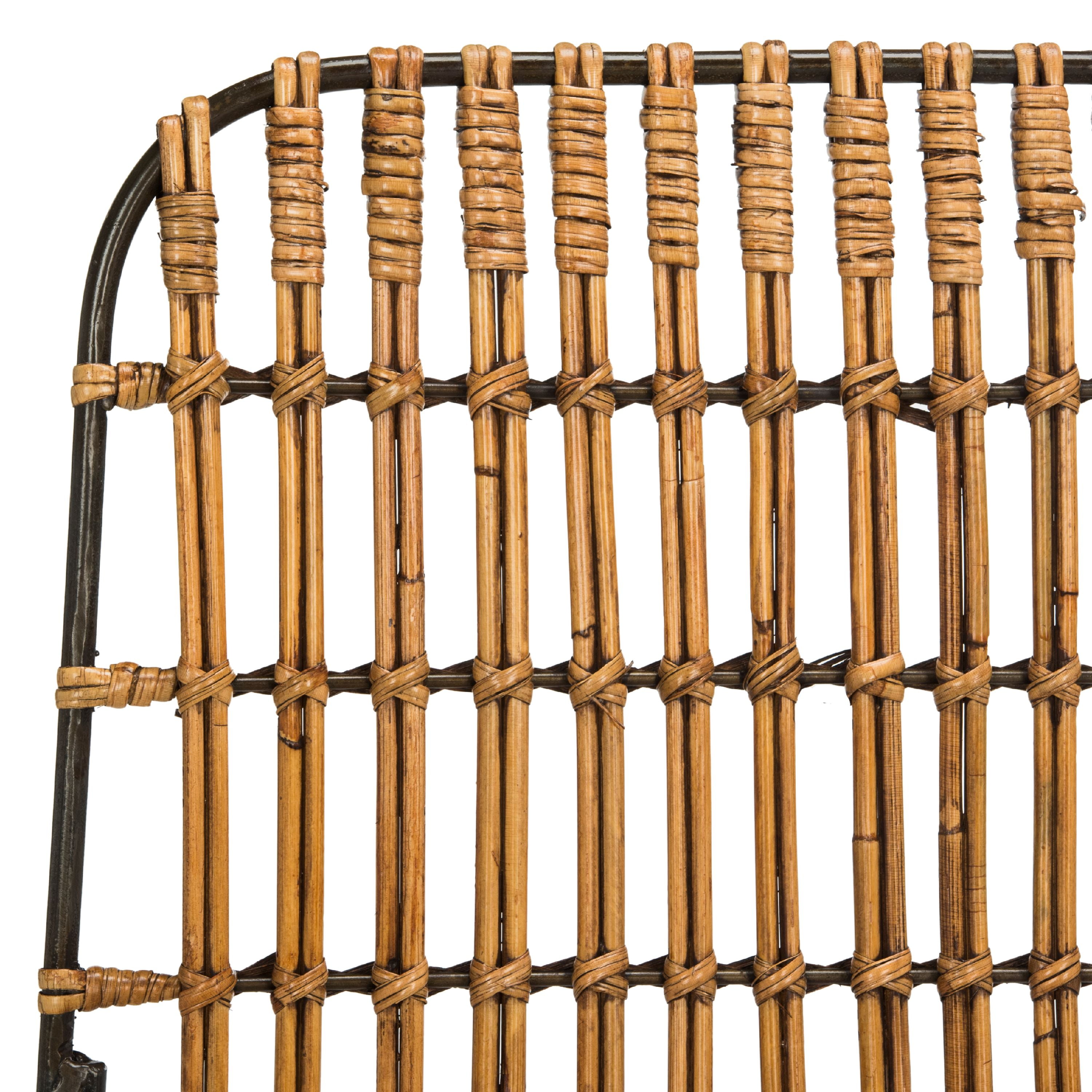 SAFAVIEH Minerva 19" High Wicker Dining Chair, Natural Brown Wash, Set of 2 - Image 9