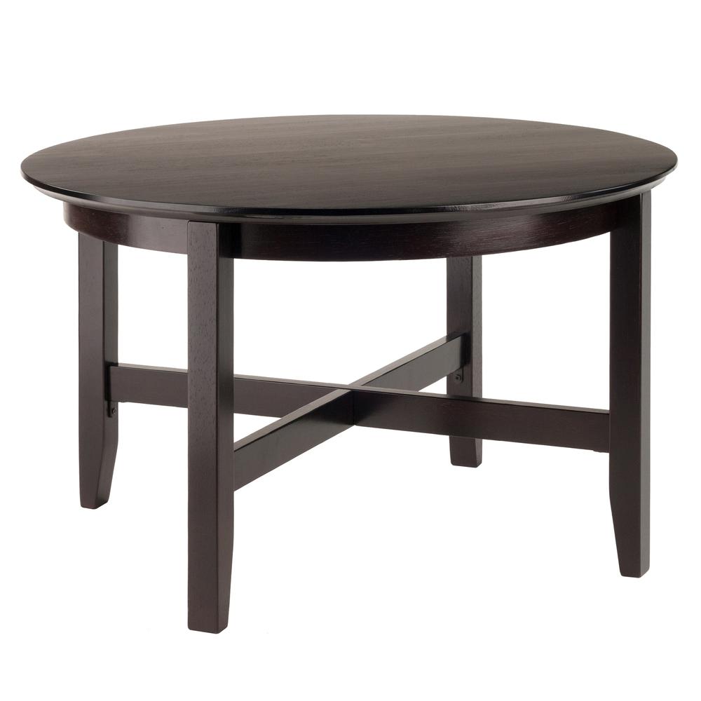 Winsome Wood Toby Round Coffee Table, Espresso Finish - Image 4