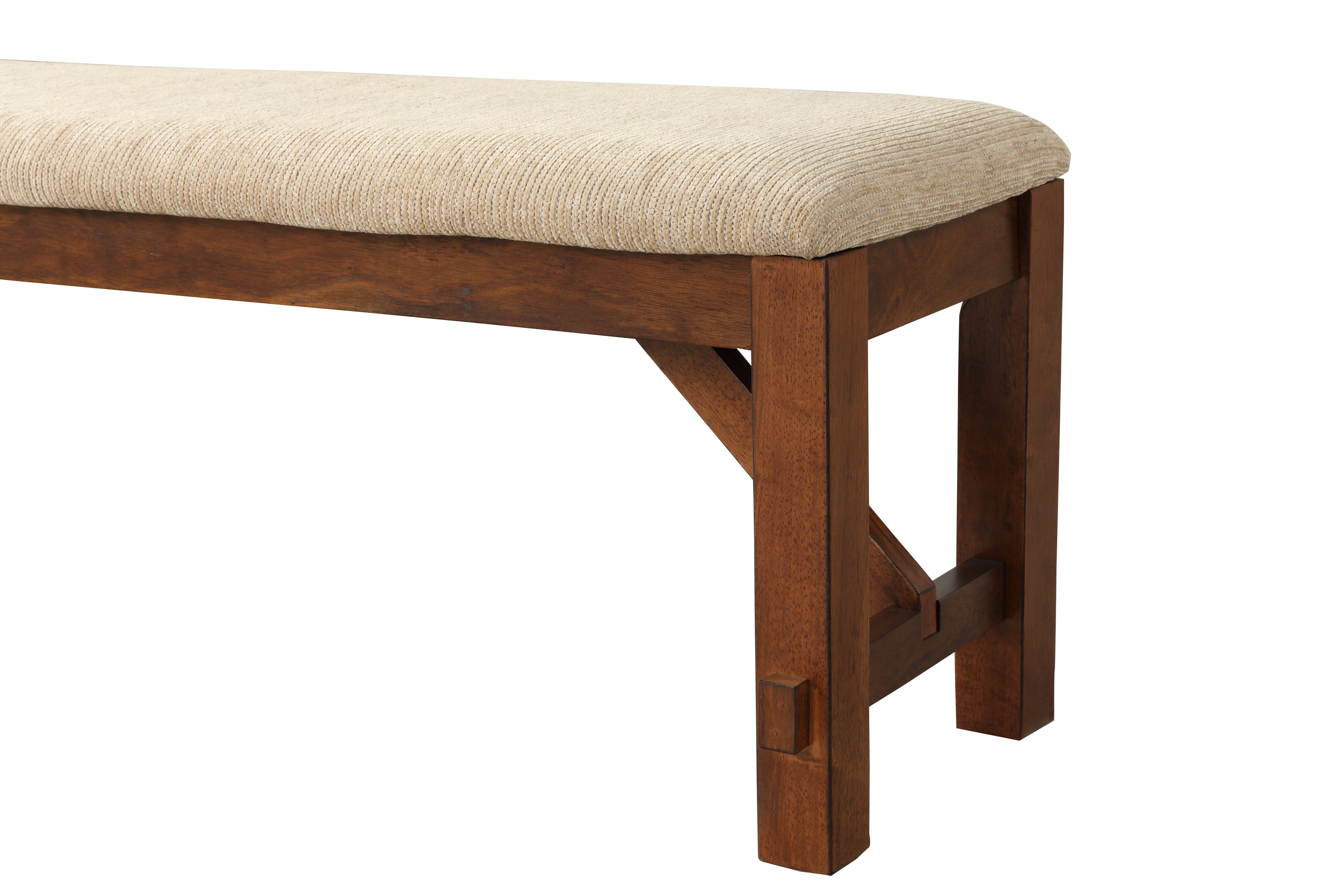 Roundhill Furniture Karven Solid Wood Dining Bench - Image 3