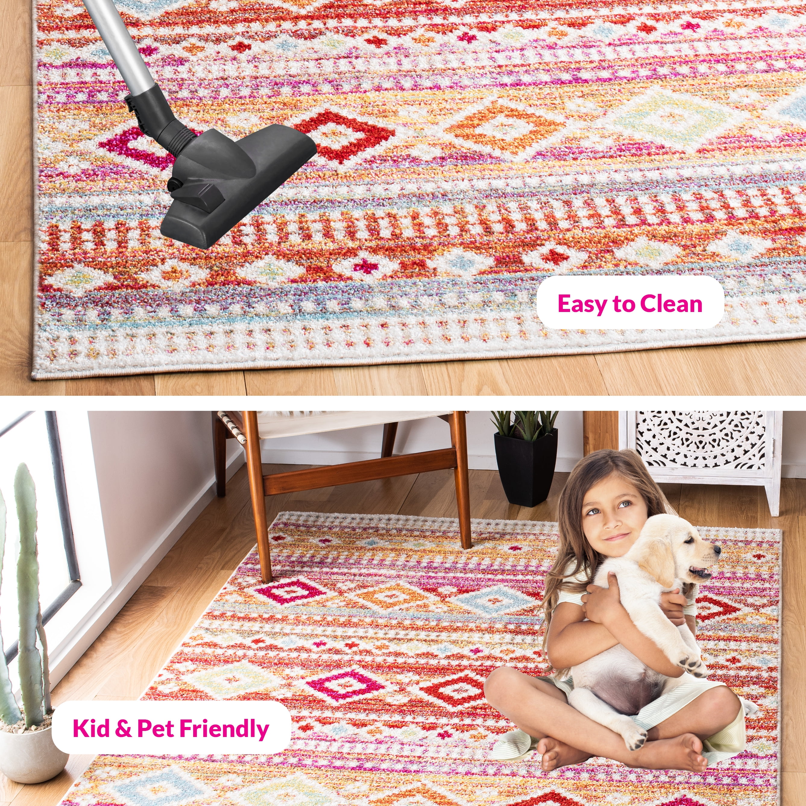 SAFAVIEH Adirondack Betty Southwest Area Rug, Rust/Ivory, 6' x 9' - Image 5