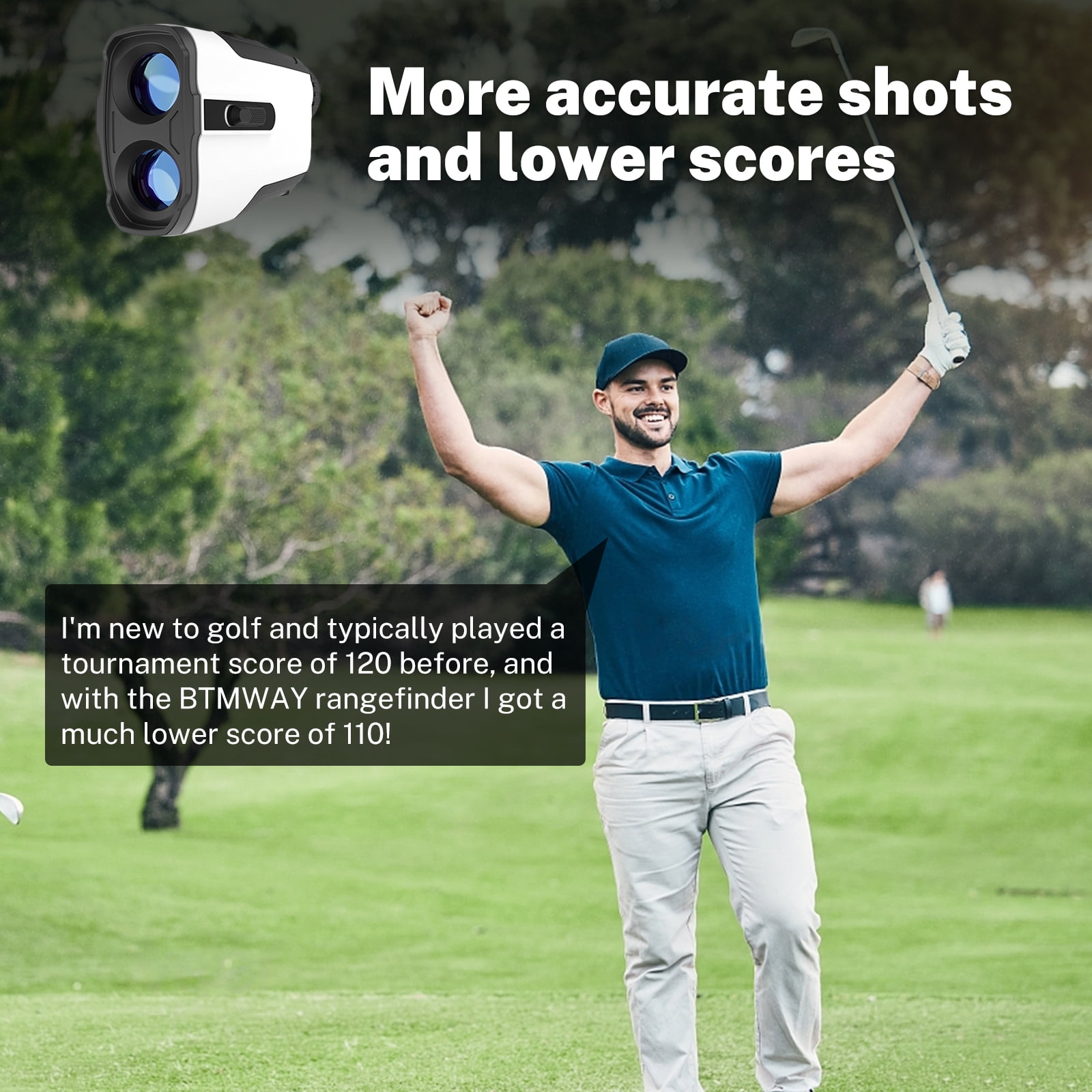 BTMWAY Laser Golf Rangefinder 900 Yards | 7X Magnification with Slope Switch, X9 PRO - Image 5