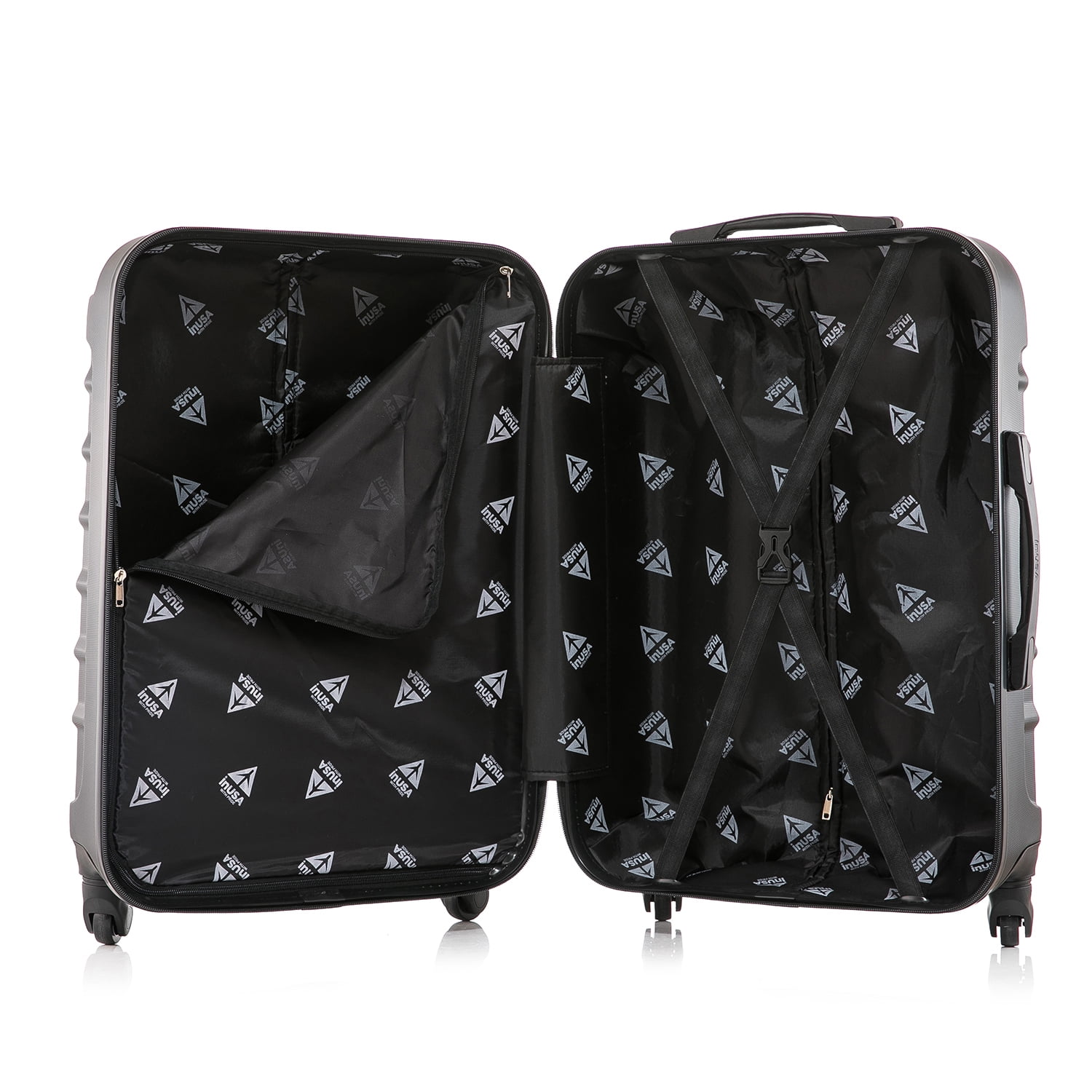 InUSA Endurance 20" Hardside Lightweight Luggage with Spinner Wheels, Handle, and Trolley, Black - Image 2