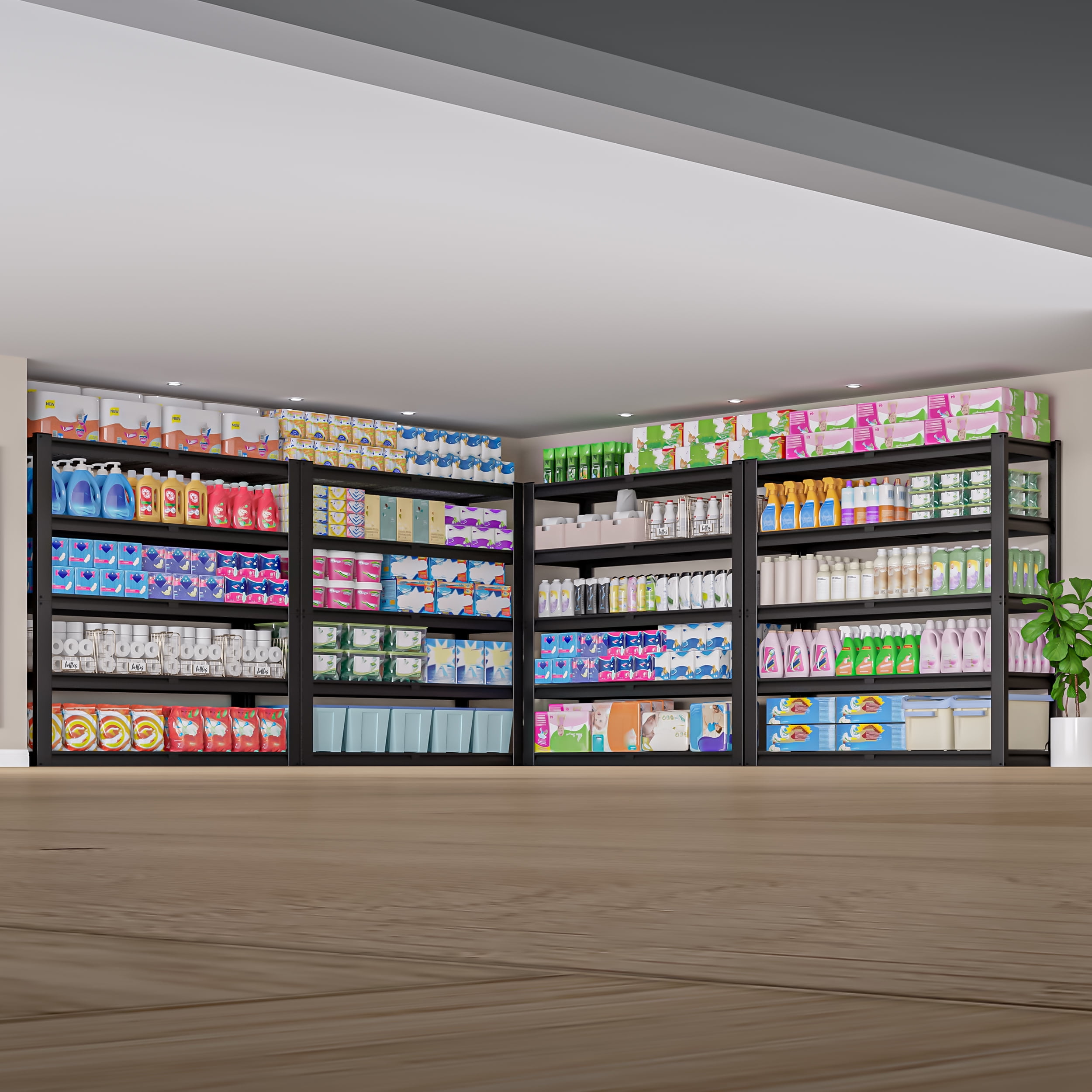 TrumanPick Storage Shelves 2500LBS Metal Wire Shelving Units Garage Storage Rack 48"W x 18"D x 72"H Heavy Duty Adjustable Industrial Shelving - Image 11