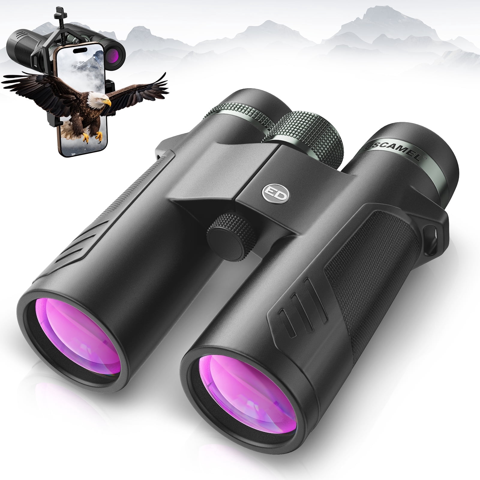 BEBANG 10x42 ED Binoculars for Adults, Extra-Low Dispersion ED Glass, FMC BAK4, Binoculars for Bird Watching Hunting - Image 3