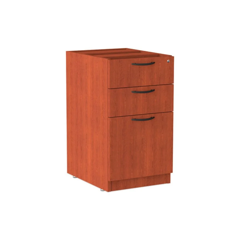 Alera 3 Drawers Vertical Lockable Filing Cabinet, Medium Cherry - Image 10