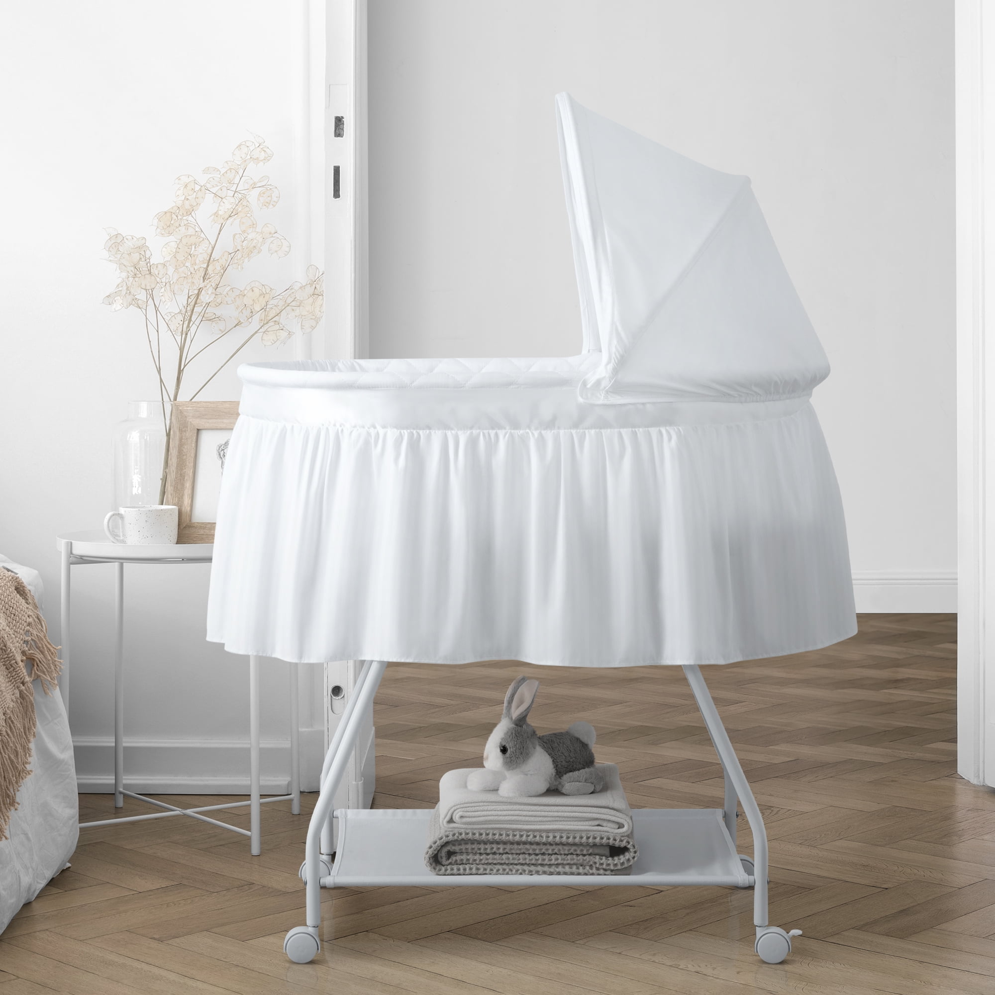 Delta Children Classic Sweet Beginnings Bassinet, White - Image 17