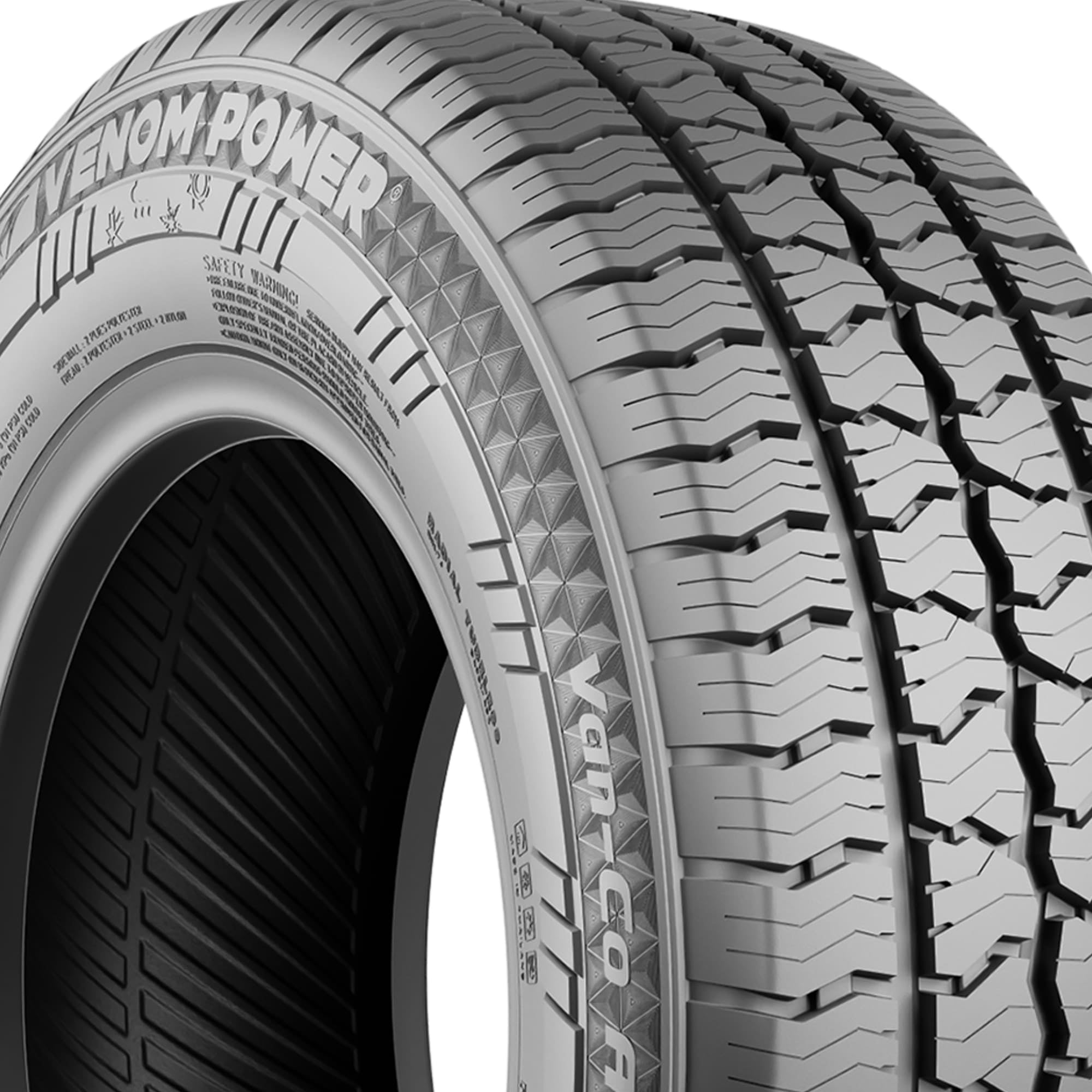 Venom Power Van-Co AllSeason 235/65R16C 122/120R F Commercial Tire - Image 3
