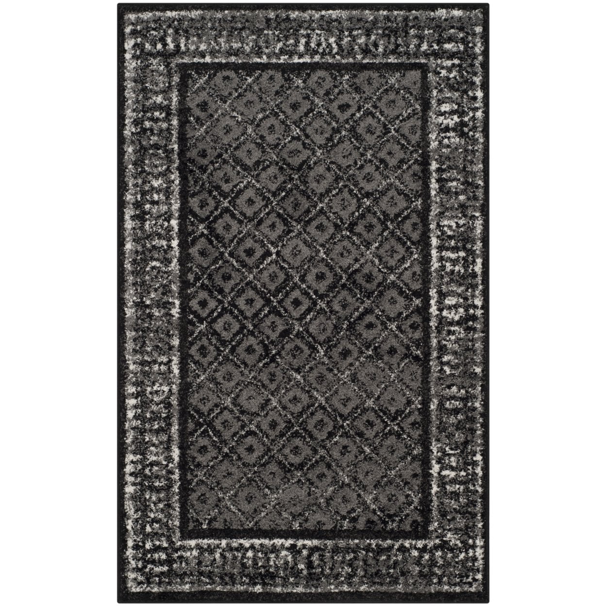 SAFAVIEH Adirondack Royston Traditional Area Rug, Black/Silver, 9' x 12' - Image 4