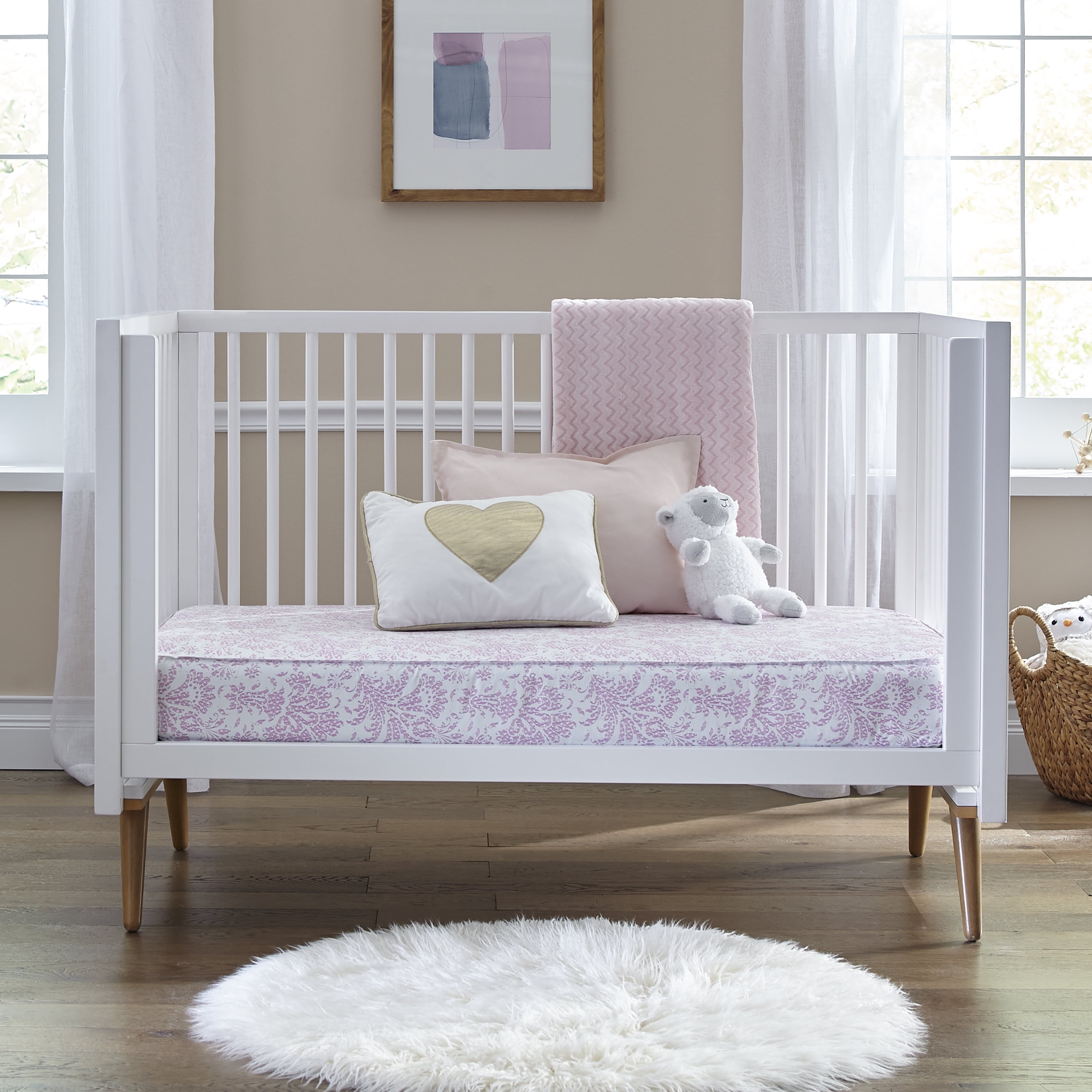 Sealy Ortho Rest Premium Firm Baby Crib Mattress/Toddler Mattress, 150 Coil, Pink - Image 8