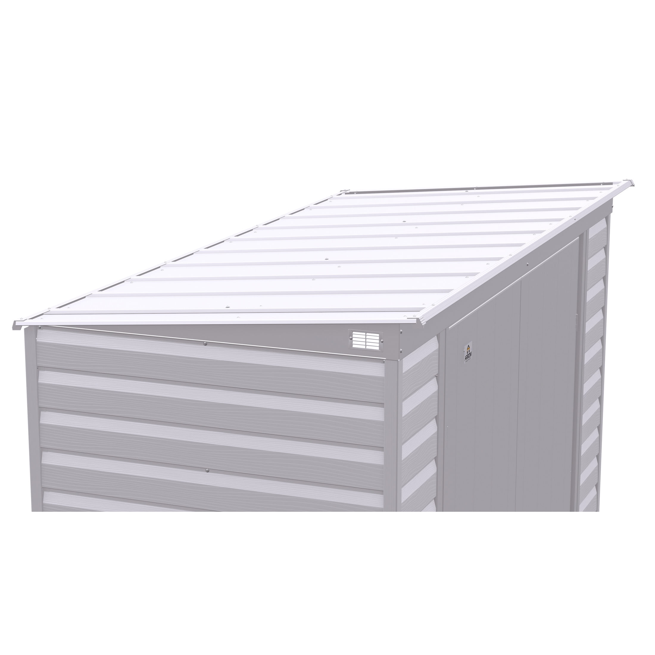 Arrow Select 8 x 4 x 6 ft Flute Grey Steel Storage Shed - Image 7