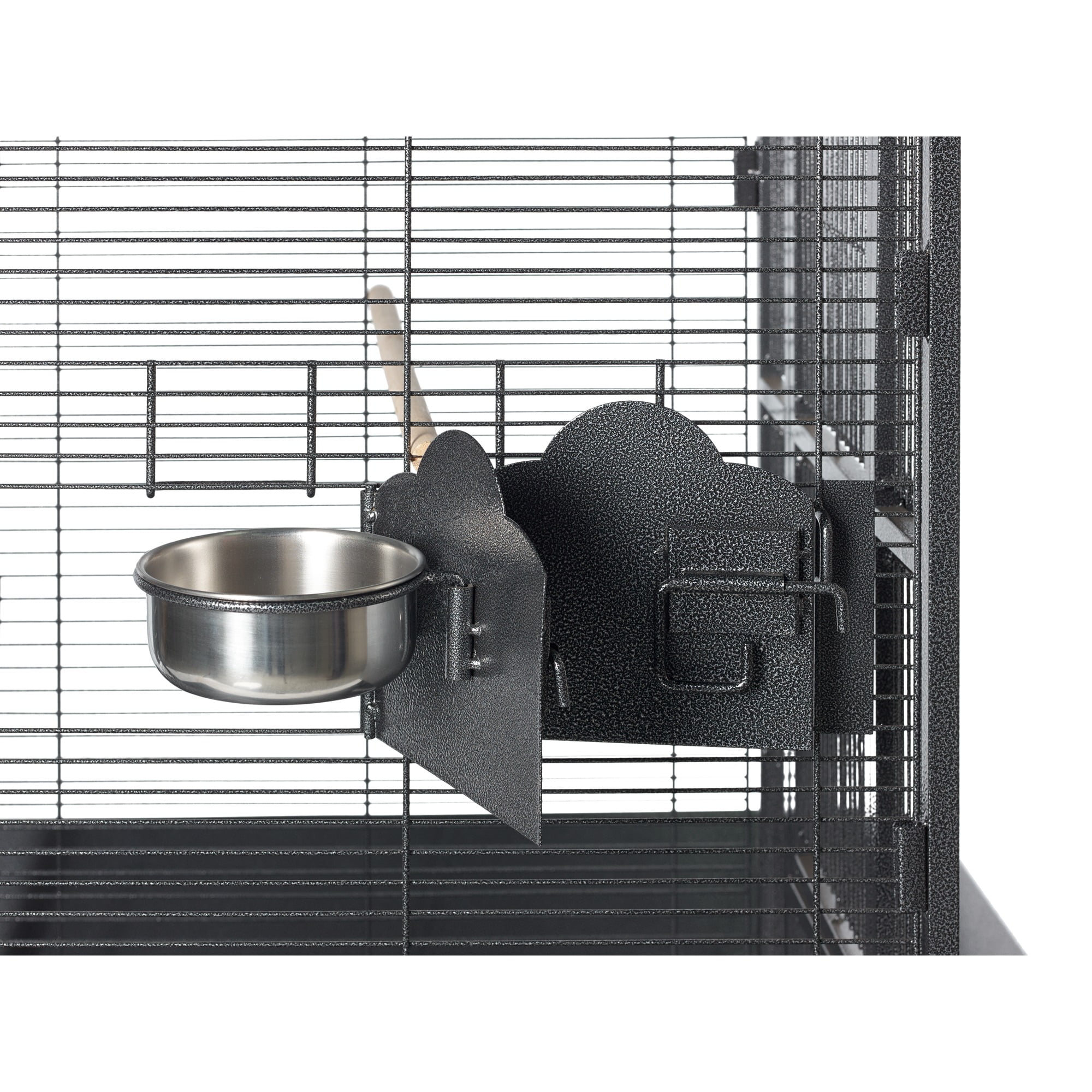 Prevue Pet Products Park Plaza Bird Cage, Black Hammertone - Image 4