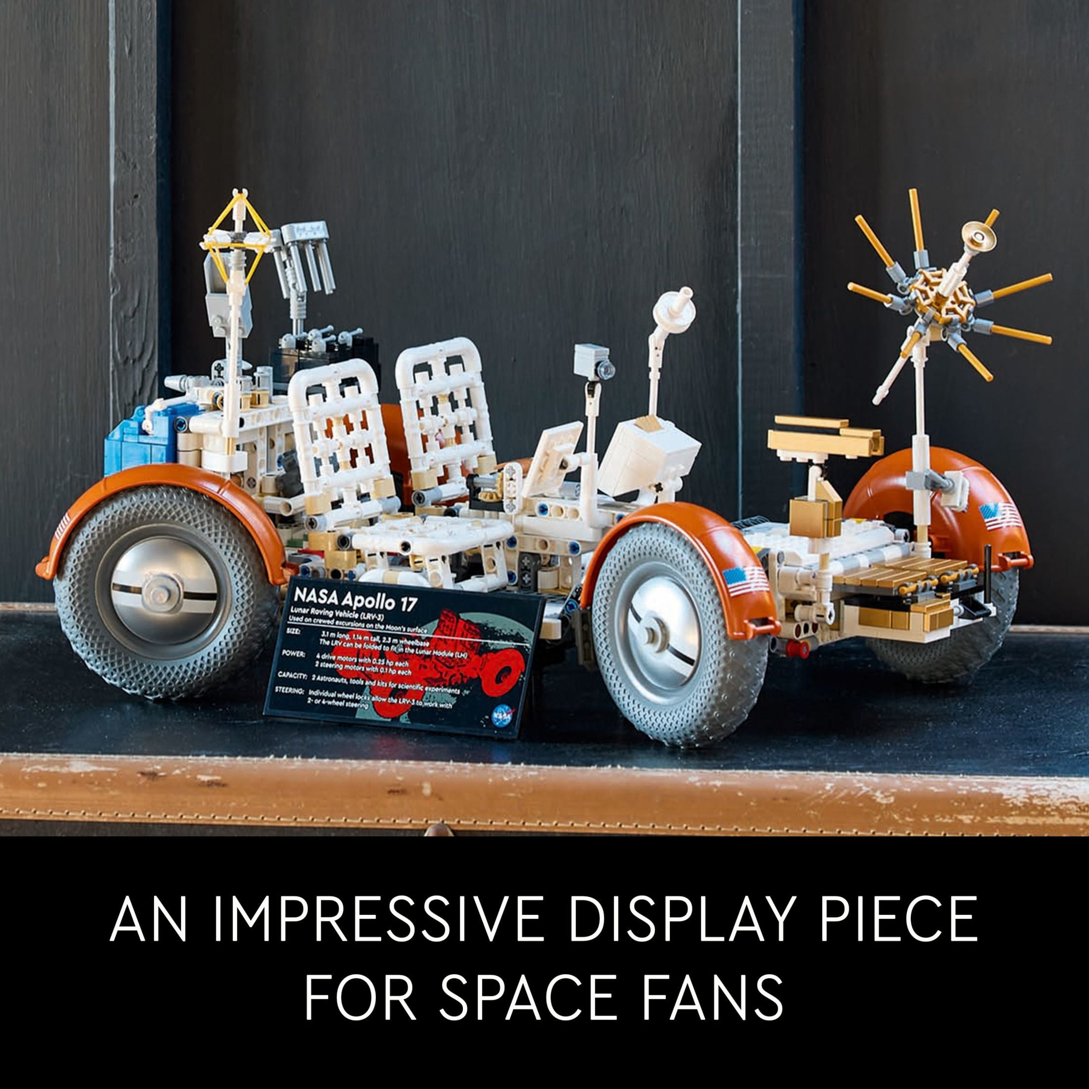 LEGO Technic NASA Apollo Lunar Roving Vehicle – LRV, Space Rover NASA Model for Adults, Buildable Space Set with Details, Collectible Outer Space Gift for Science Fans, 42182 - Image 3