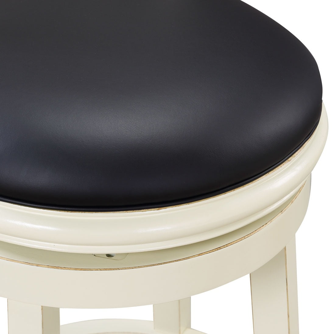 Boraam Florence 29 in. High Back Swivel Wood Kitchen Bar Stool, Buttermilk Finish - Image 5