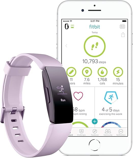 Fitbit Inspire HR Fitness Tracker with Heart Rate, Sleep & Swim Tracking - S+L Bands Included – Lilac - Image 8