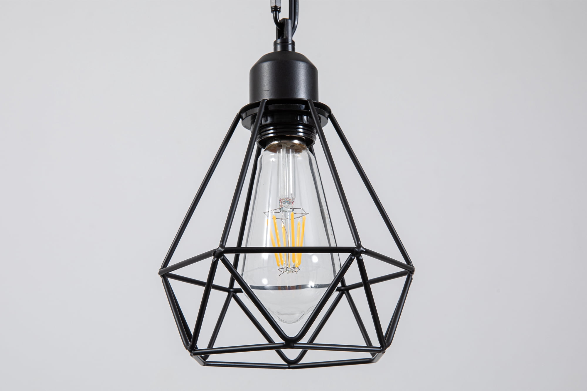 Plug in Chandelier Hanging Pendant Lights Plug in Ceiling Light Fixtures 2 Pack Black with 20-FT Cord Pendant Lighting for Kitchen Hallway - Image 6