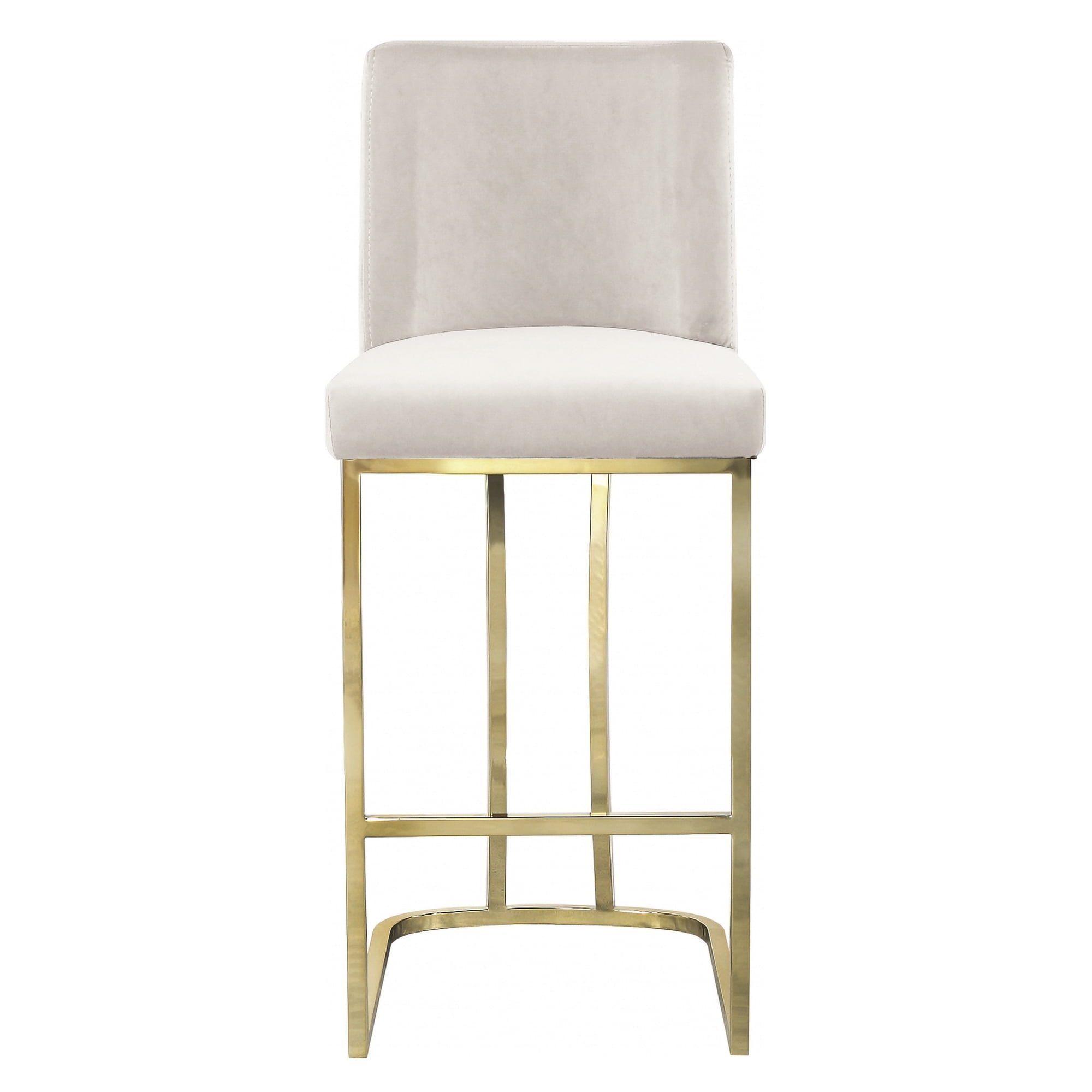 Meridian Furniture Heidi 26" Velvet Counter Height Stool in Cream - Image 2