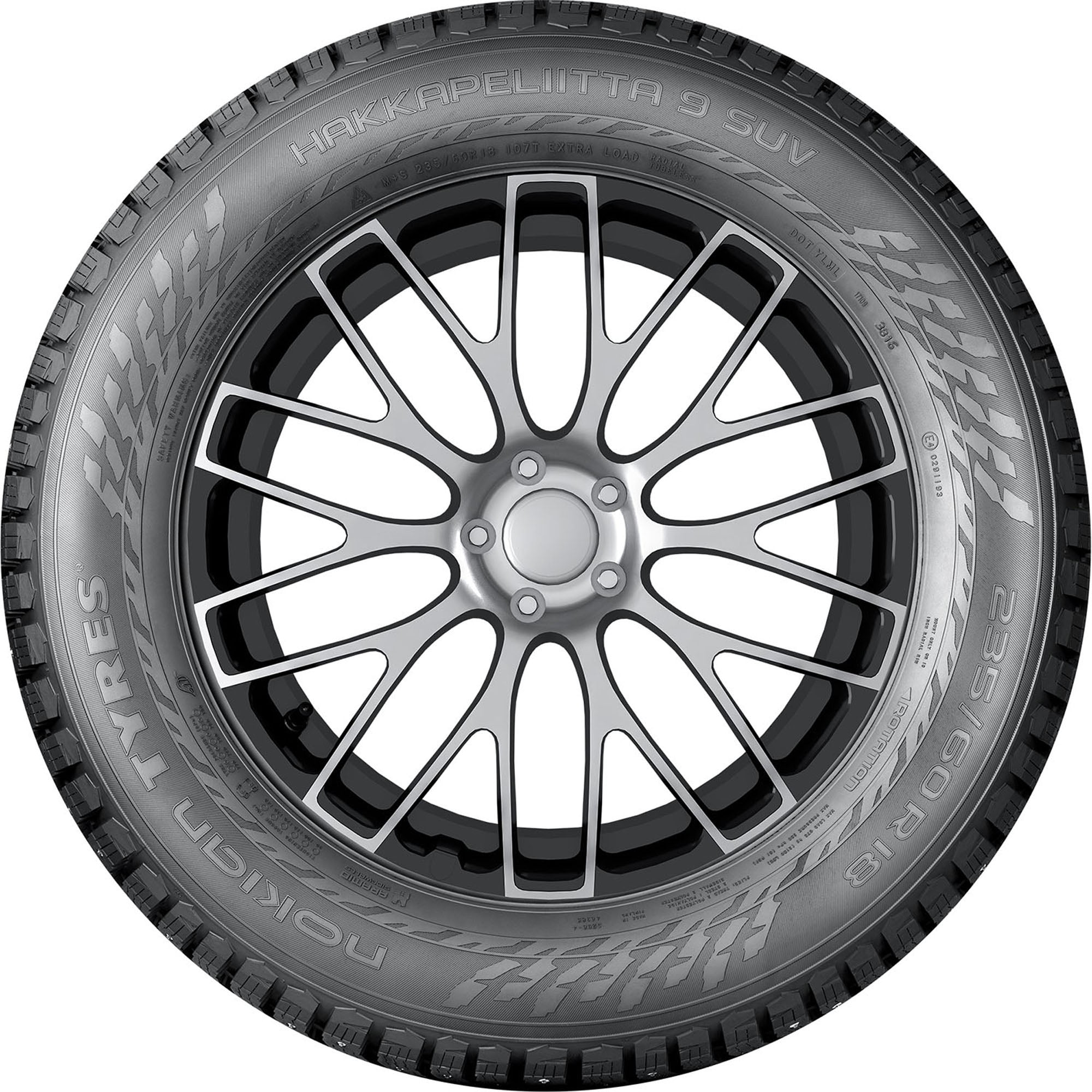 Nokian Hakkapeliitta 9 SUV Studded Winter 235/55R19 105T XL SUV/Crossover Tire - Image 3