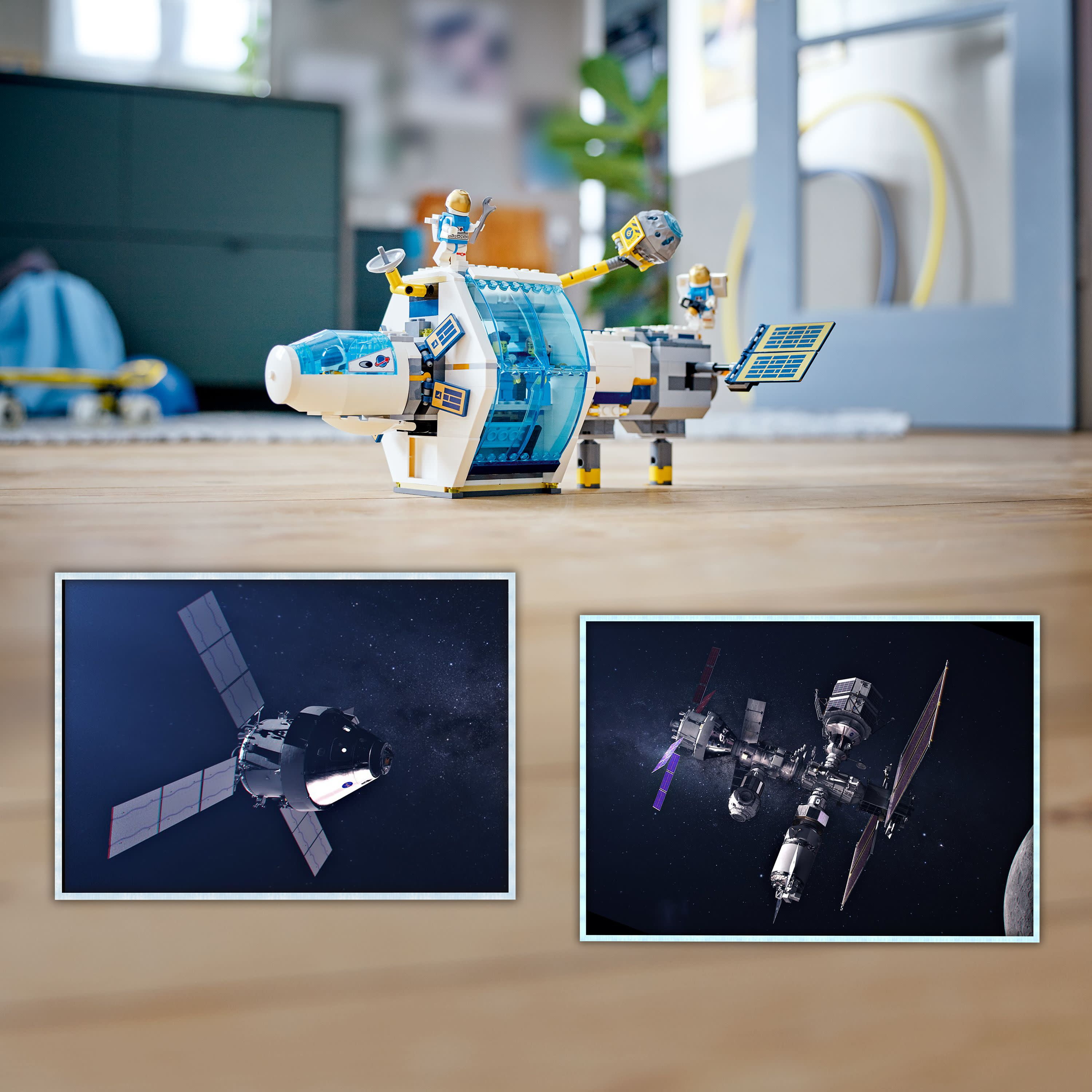 LEGO City Lunar Space Station, 60349 NASA Inspired Building Toy, Model Set with Docking Capsule, Labs and 5 Astronaut Minifigures - Image 4